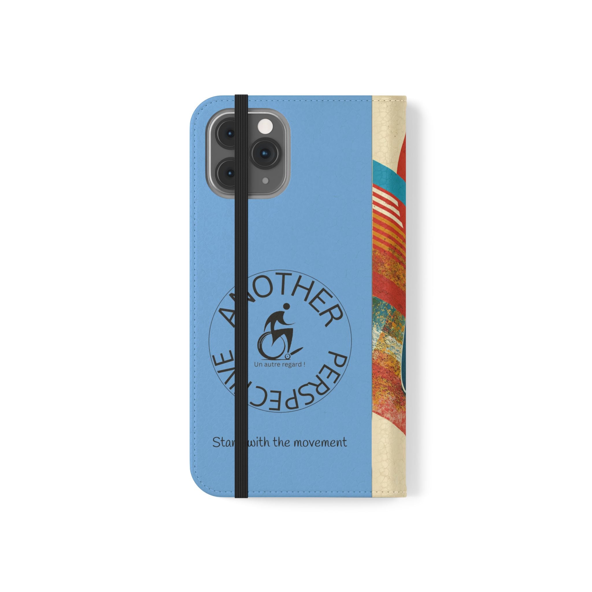 Mobility Advocate Flip Case for Phone Wheelchair, Supportive Gift for Activists, Stylish Wallet Phone Case, Perfect for Everyday Use