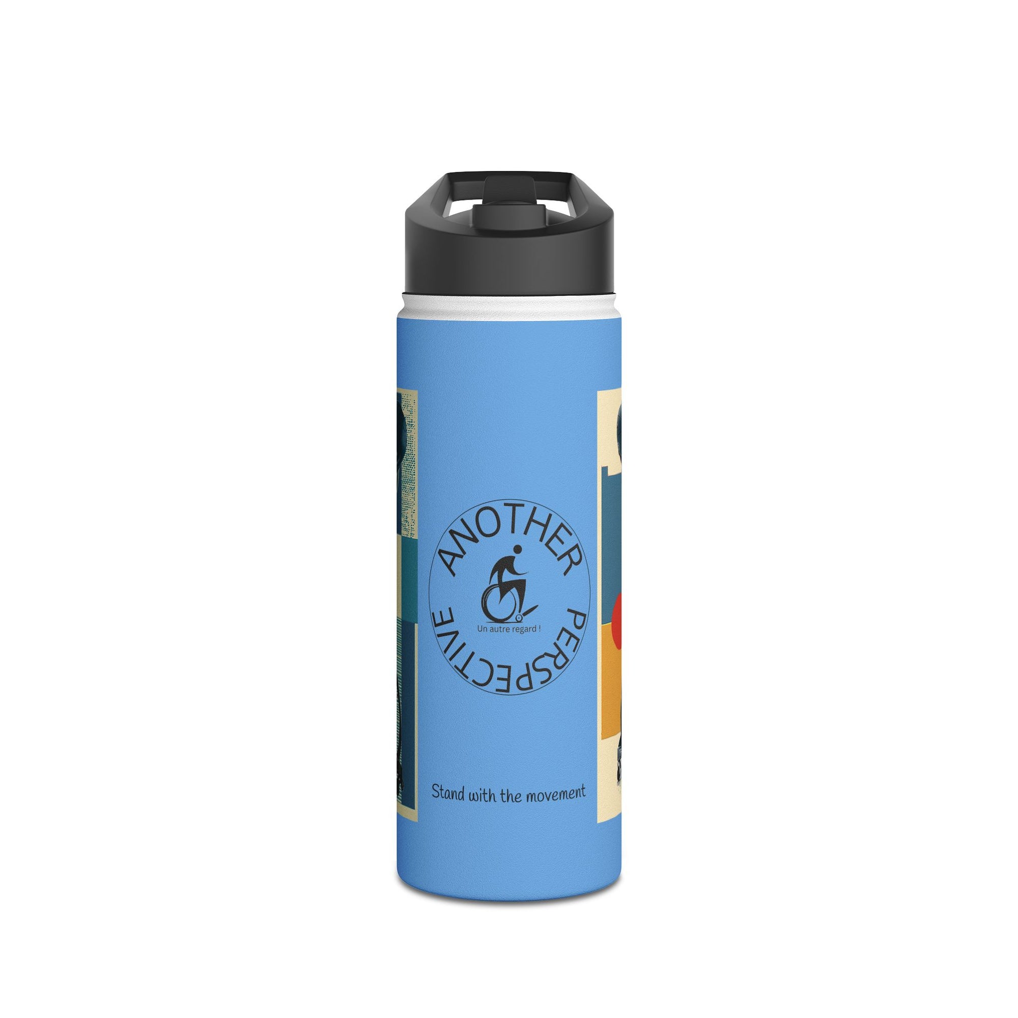 Colorful Stainless Steel Water Bottle – Para-sport Design, Eco-Friendly Hydration, Gift Idea for All Athletes, Travel Mug, Fitness Accessory