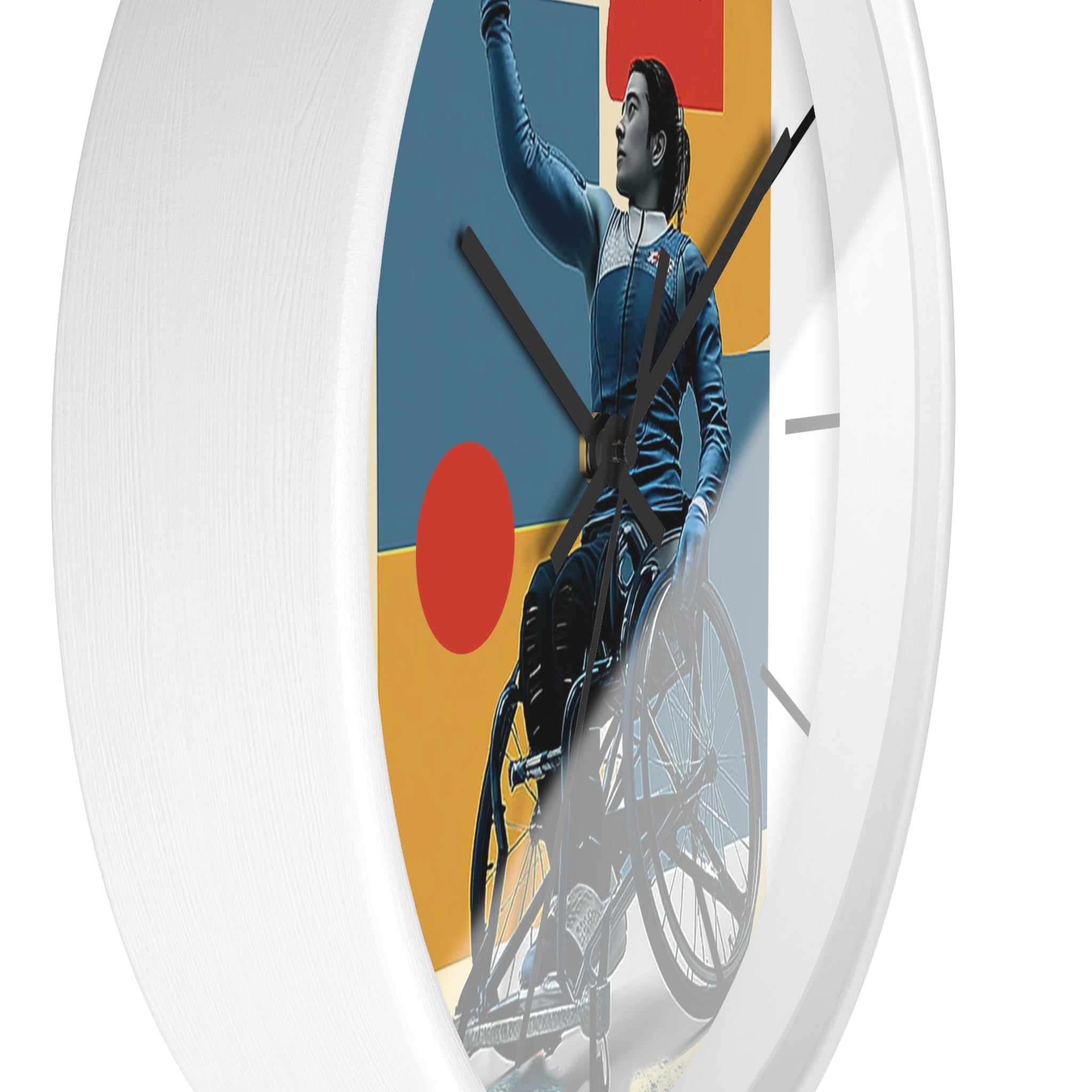 Motivational Sports Basket Wall Clock, Inspirational Decor for Athletes, Fitness Gift, Perfect for Home Gym, Competition, or Office