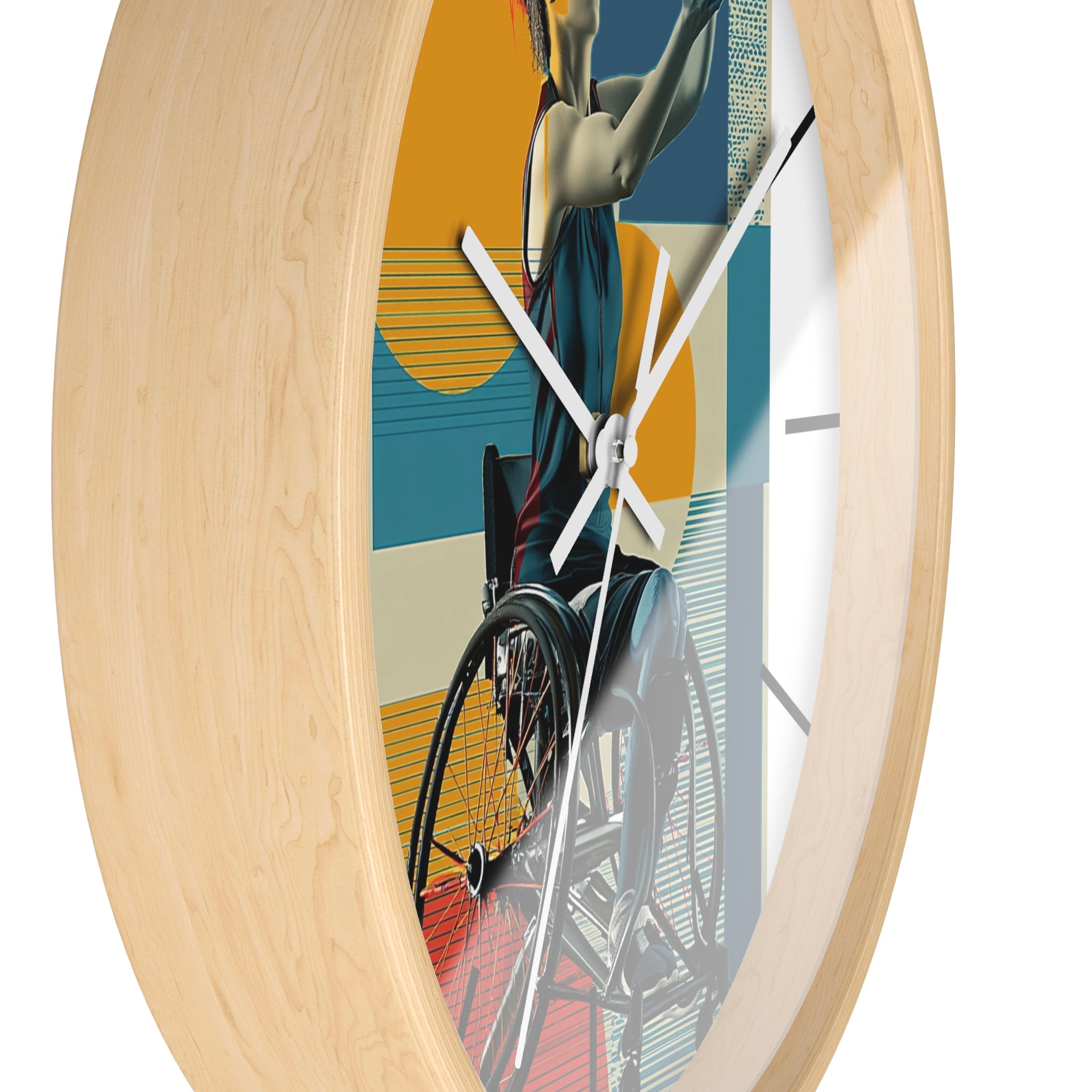 Motivational Sports Basket Wall Clock, Inspirational Decor for Athletes, Fitness Gift, Perfect for Home Gym, Competition, or Office