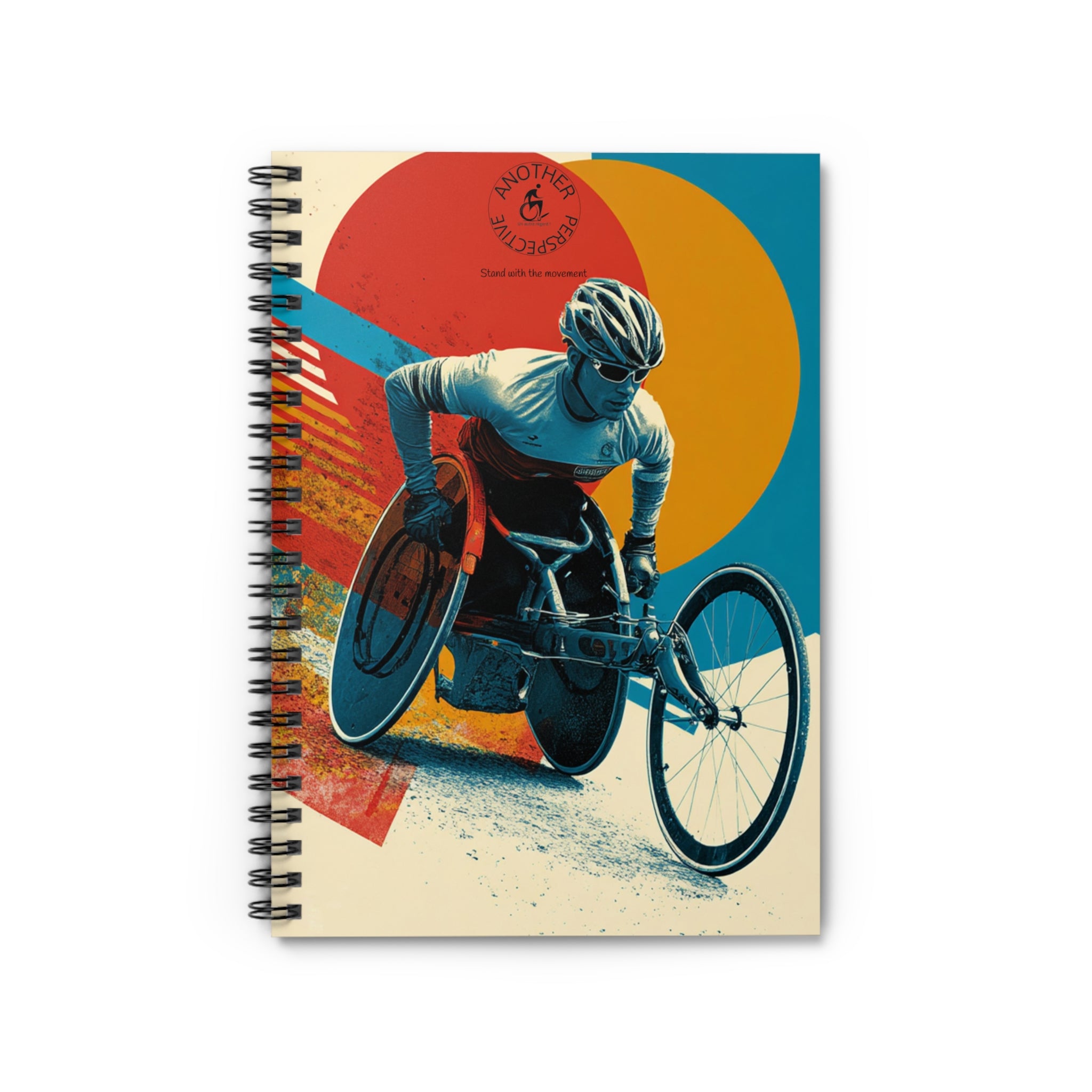 Inspirational Spiral Notebook WheelChair Course- Empowering Artwork, Ideal for Goal-Setting, Journaling, Gifts for Athletes, Rehab Tools, Women's Empowerment