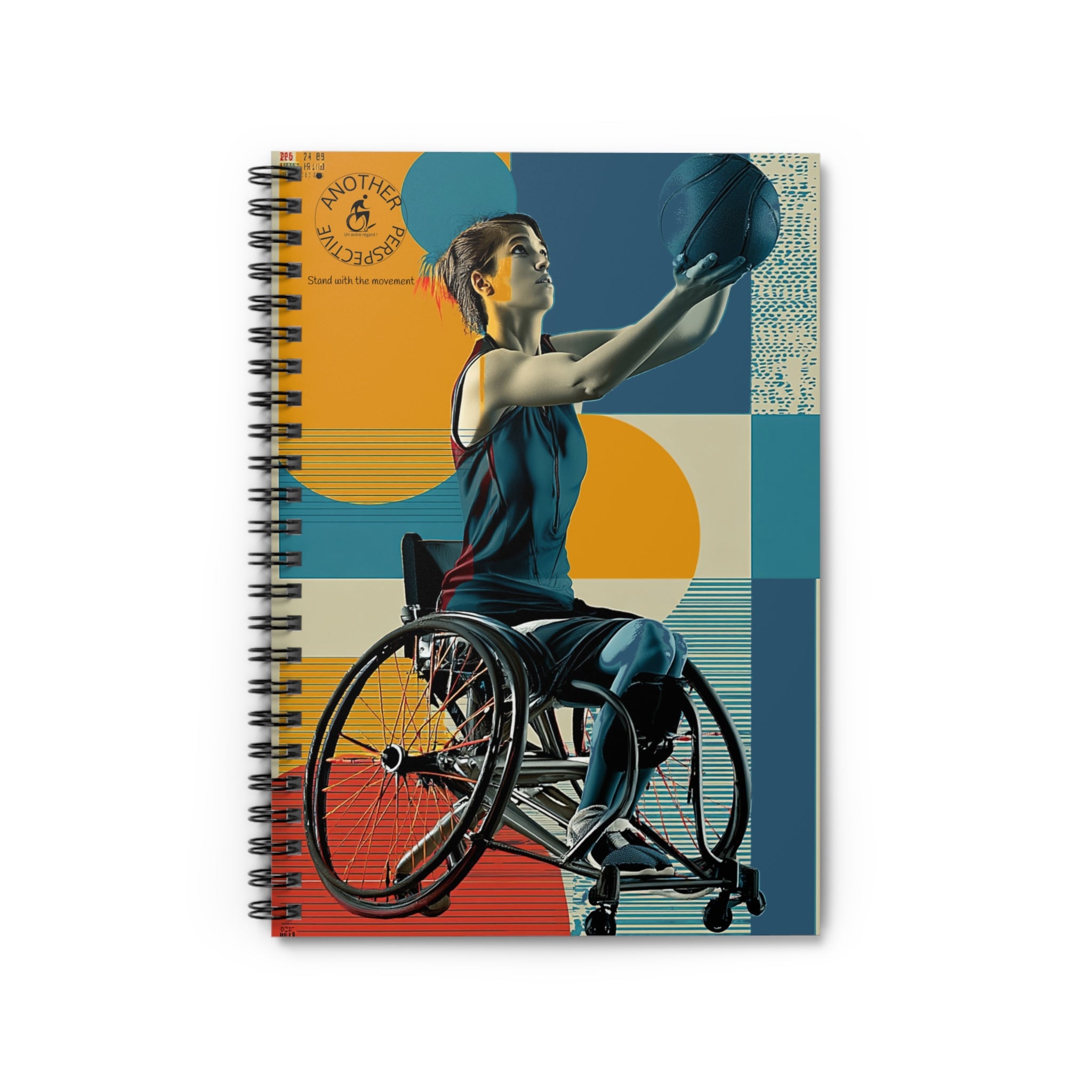 Inspirational Spiral Notebook Basket- Empowering Artwork, Ideal for Goal-Setting, Journaling, Gifts for Athletes, Rehab Tools, Women's Empowerment