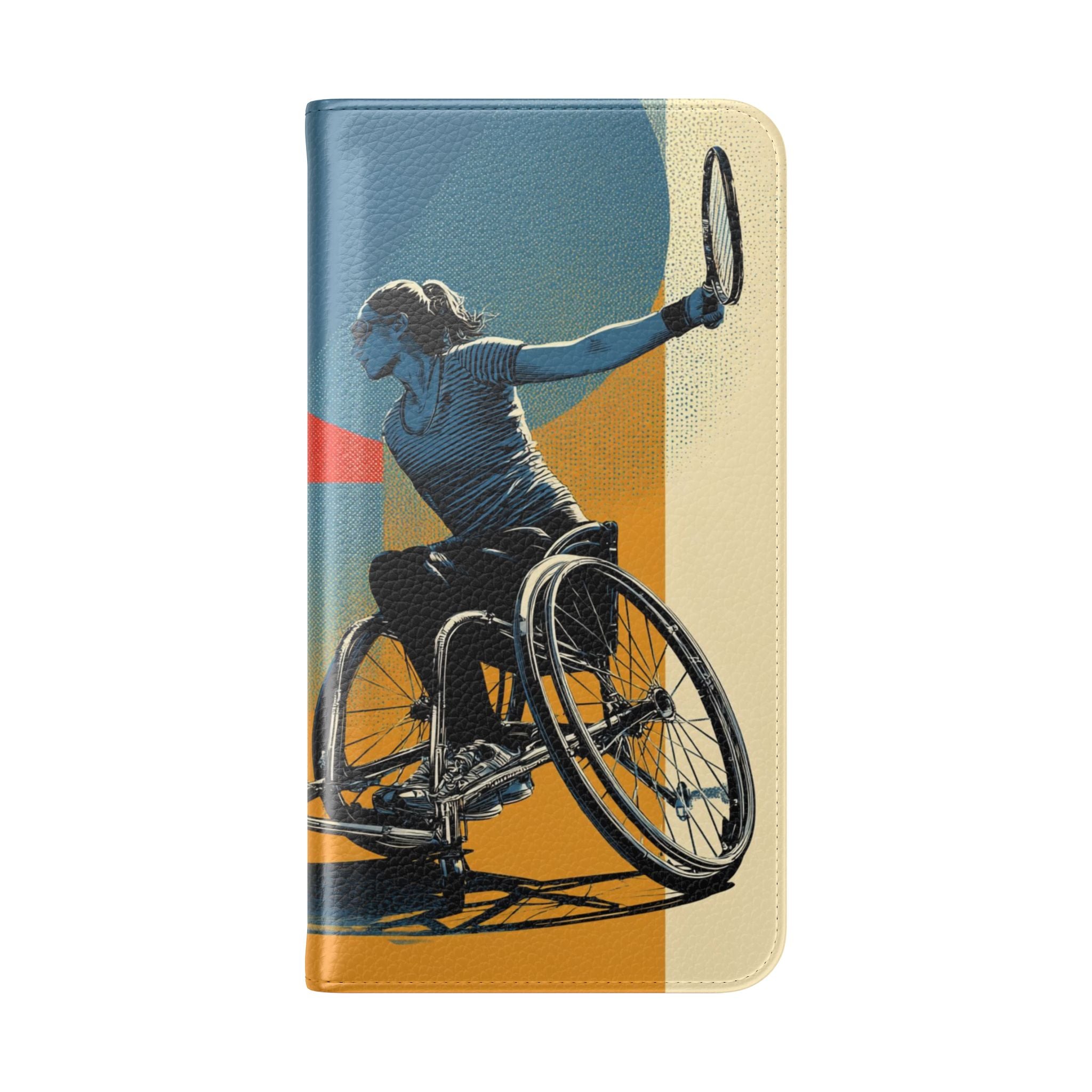 Sporty Flip Case for Athletes Tennis, Phone Wallet Cover, Stylish Mobile Case, Perfect Gift for Sports Fans, Functional Design