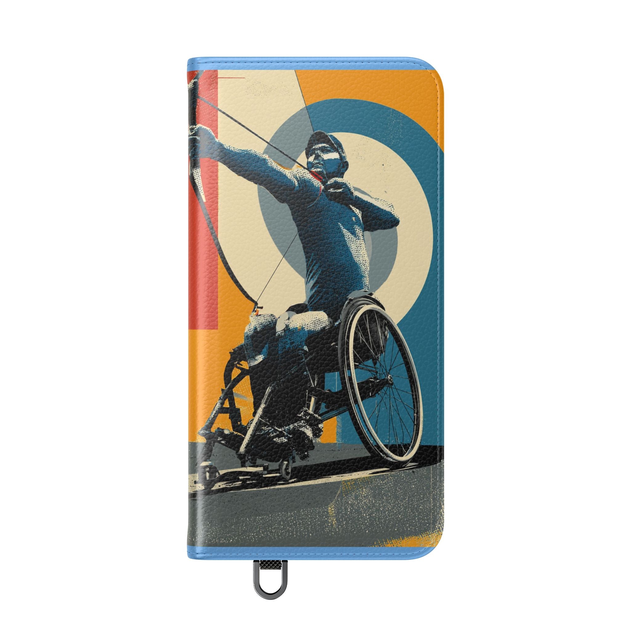 Sporty Flip Case for Athletes Archery, Phone Wallet Cover, Stylish Mobile Case, Perfect Gift for Sports Fans, Functional Design