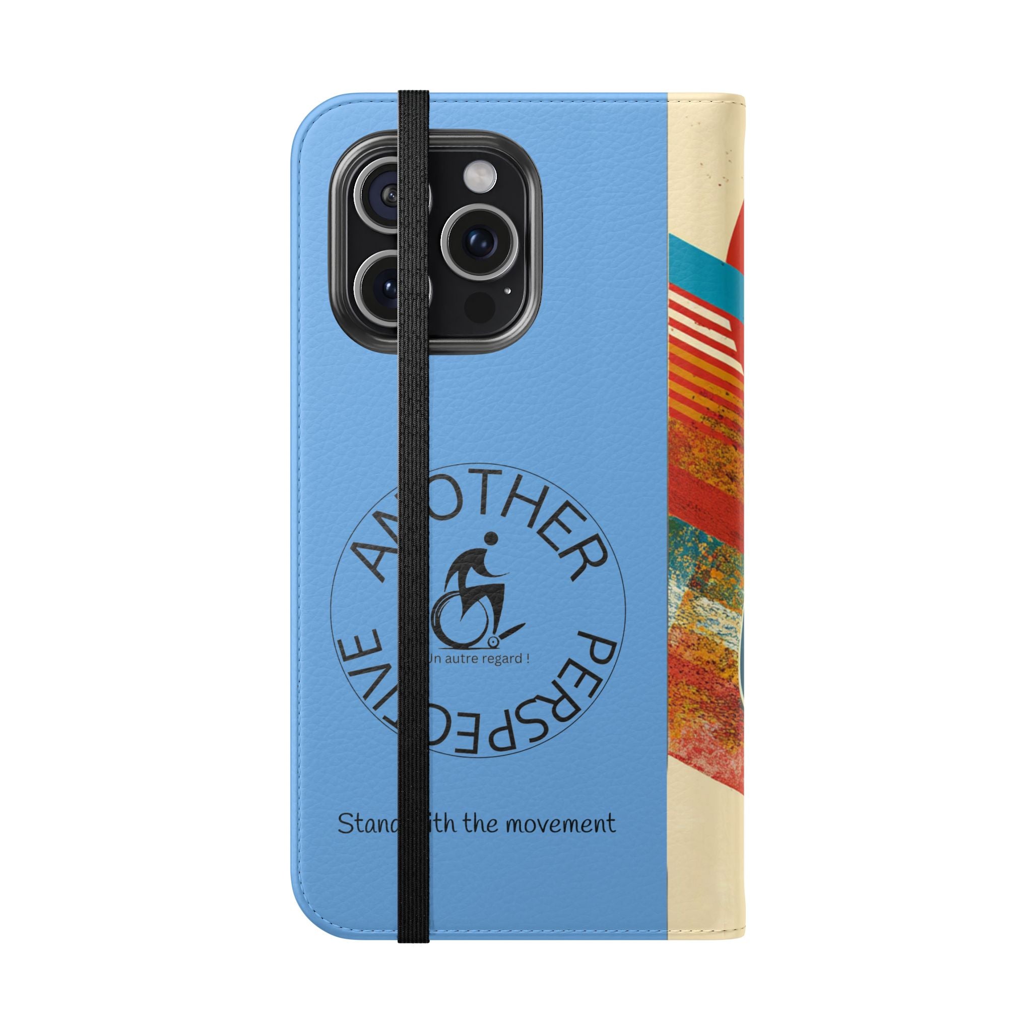 Mobility Advocate Flip Case for Phone Wheelchair, Supportive Gift for Activists, Stylish Wallet Phone Case, Perfect for Everyday Use