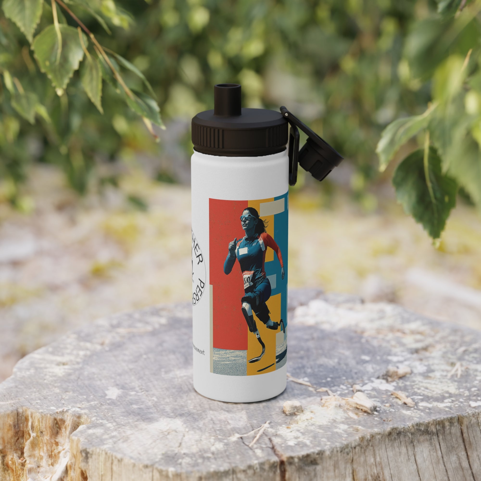 Vibrant Water Bottle Course, Stainless Steel Sports Bottle, Eco-Friendly Hydration, Outdoor Adventure Gear, Unique Gift for Cyclists