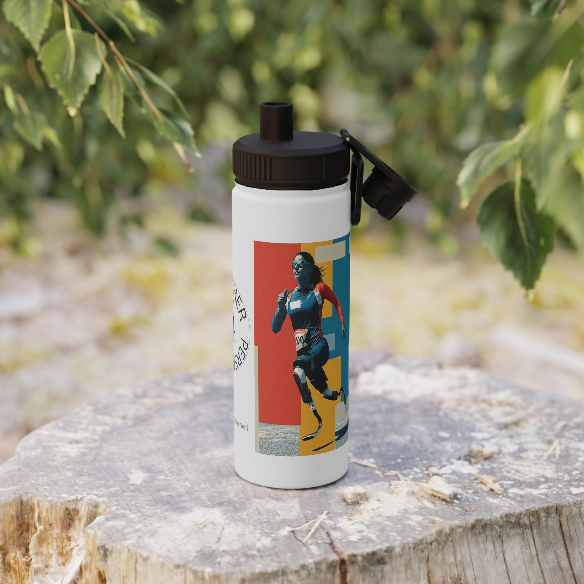 Vibrant Water Bottle Course, Stainless Steel Sports Bottle, Eco-Friendly Hydration, Outdoor Adventure Gear, Unique Gift for Cyclists