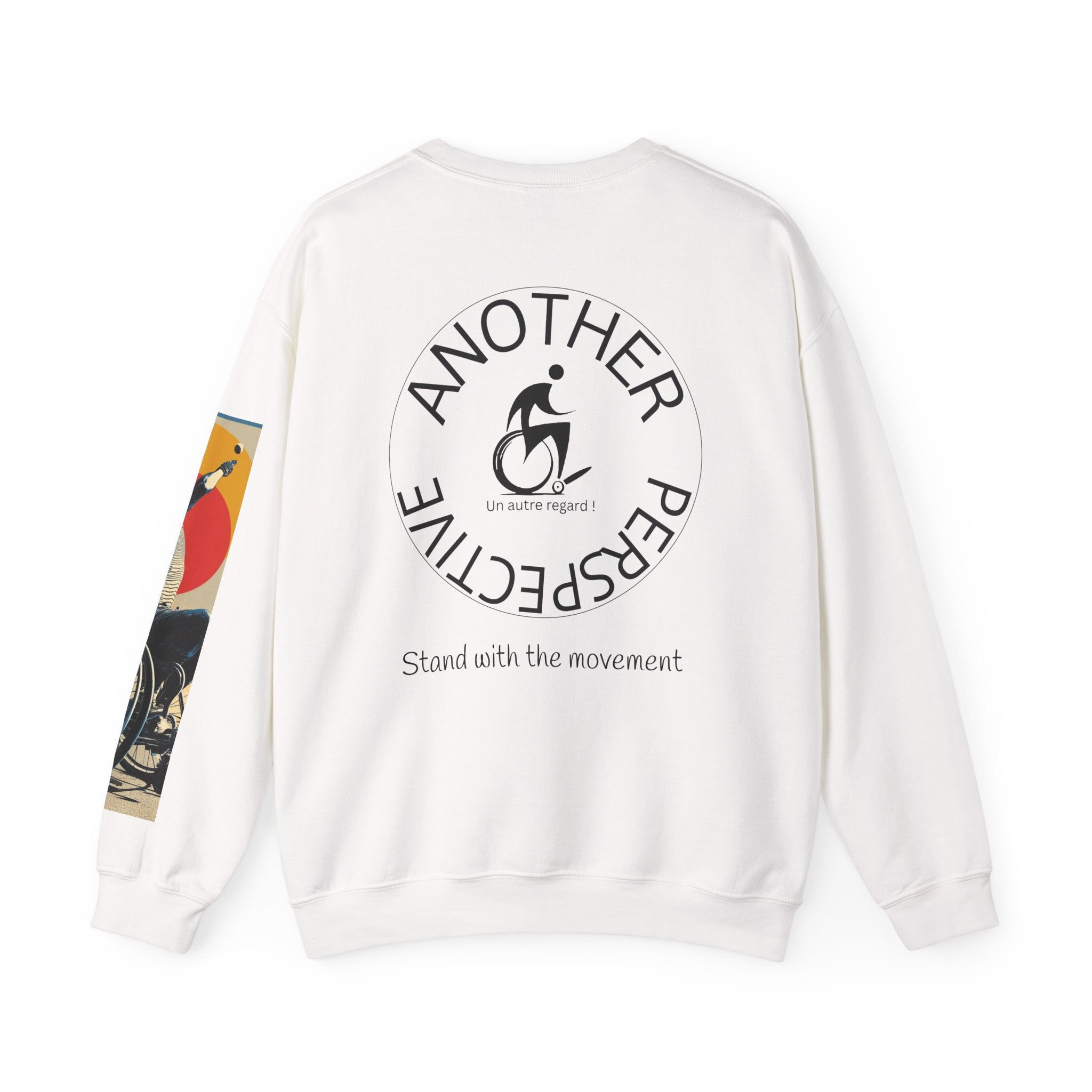 Inclusive WheelChair Tennis Sports Themed Sweatshirt for Empowerment, Unisex Heavy Blend Crewneck, Inspirational Gift for Activists