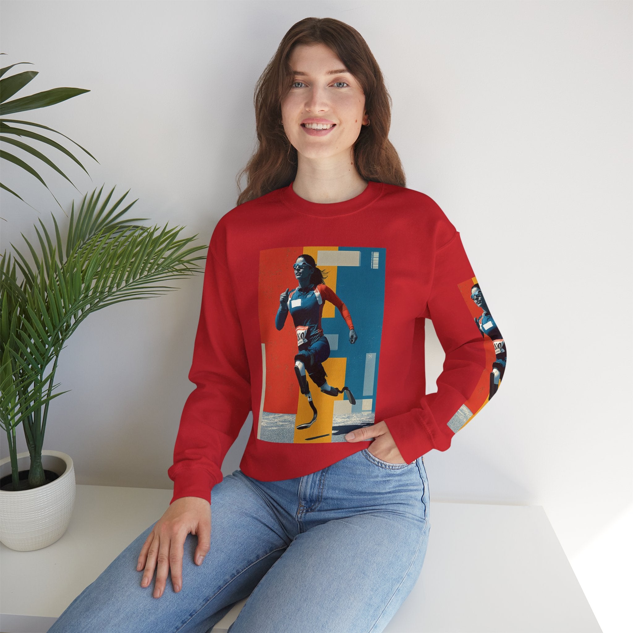 Inclusive WheelChair Course Sports Themed Sweatshirt for Empowerment, Unisex Heavy Blend Crewneck, Inspirational Gift for Activists