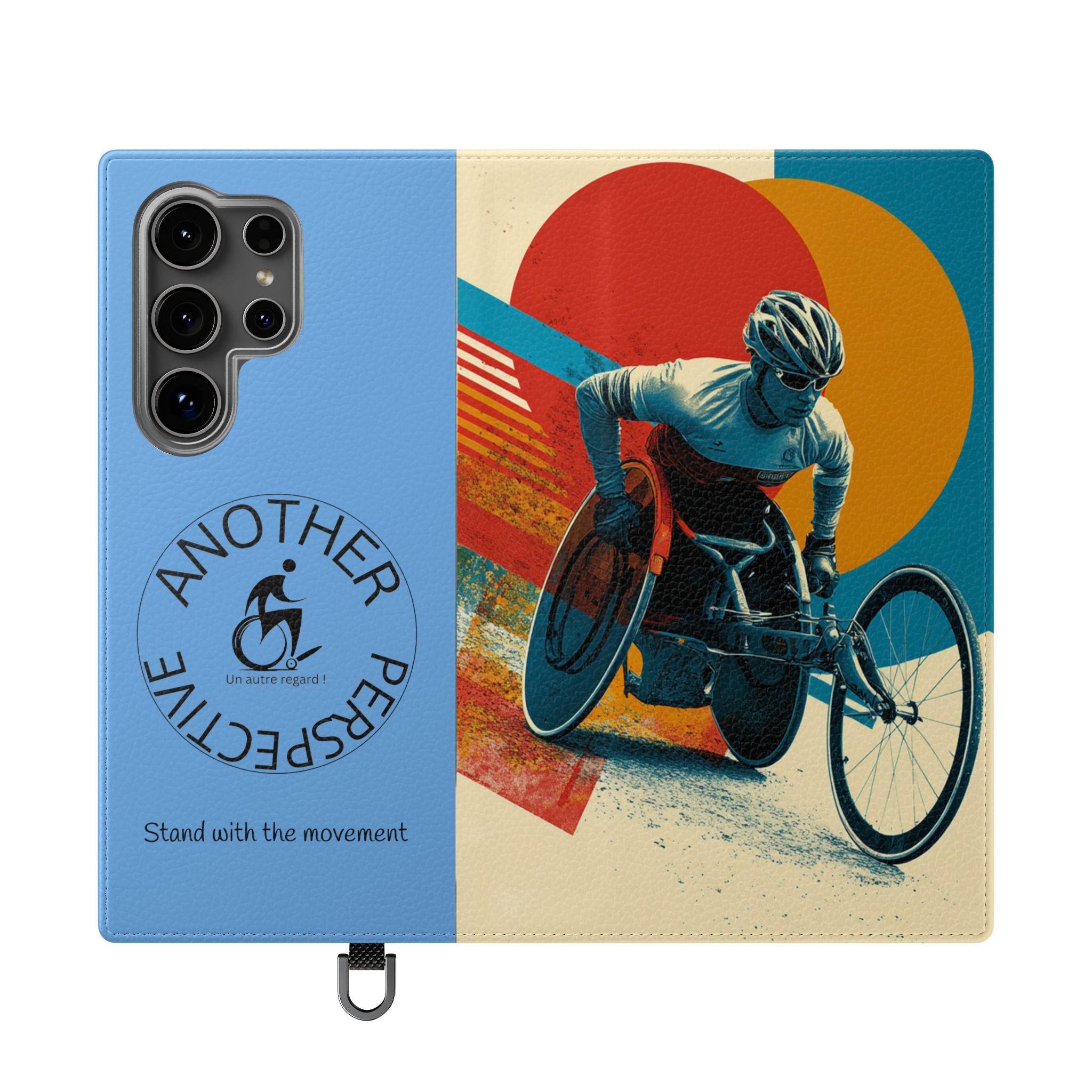 Mobility Advocate Flip Case for Phone Wheelchair, Supportive Gift for Activists, Stylish Wallet Phone Case, Perfect for Everyday Use