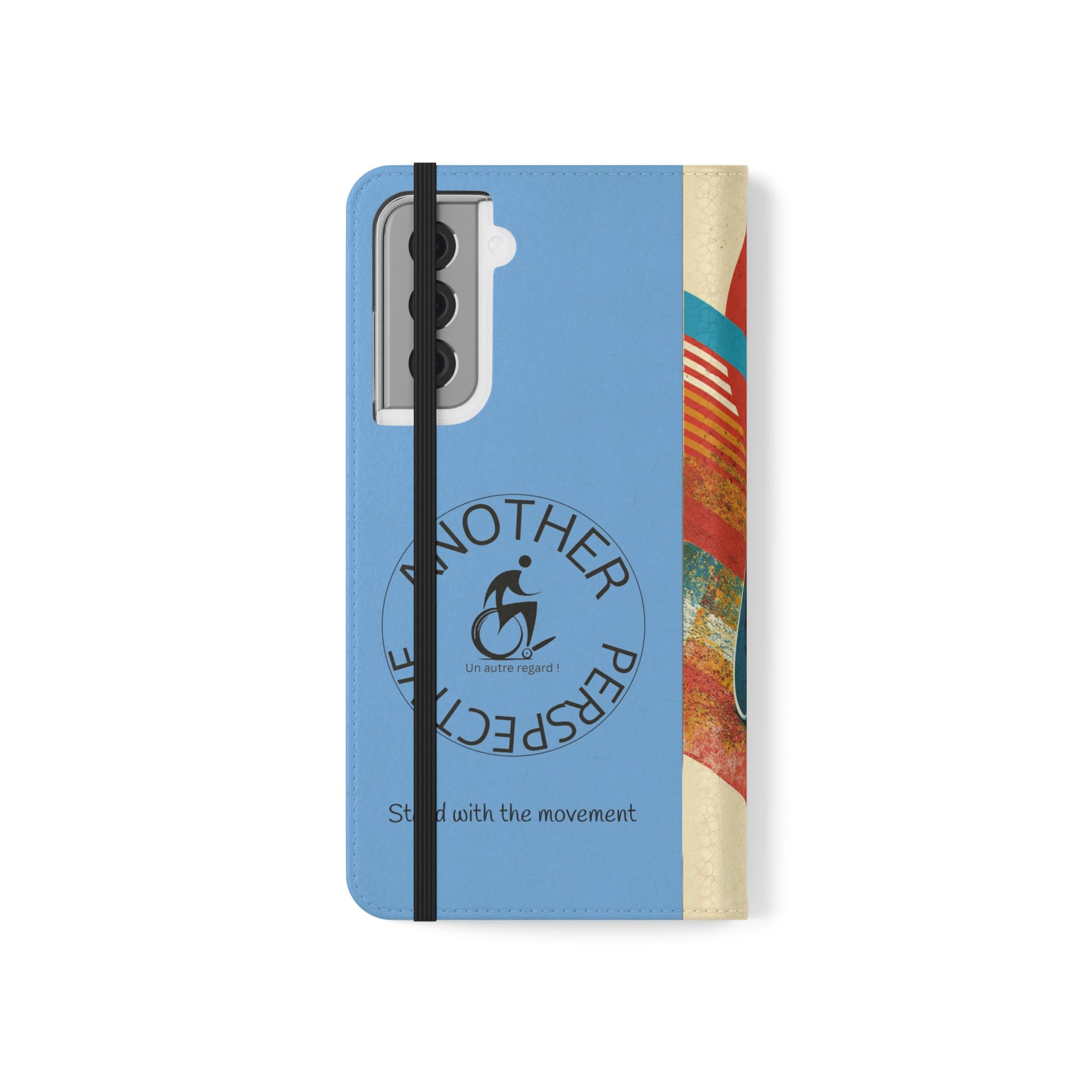 Mobility Advocate Flip Case for Phone Wheelchair, Supportive Gift for Activists, Stylish Wallet Phone Case, Perfect for Everyday Use
