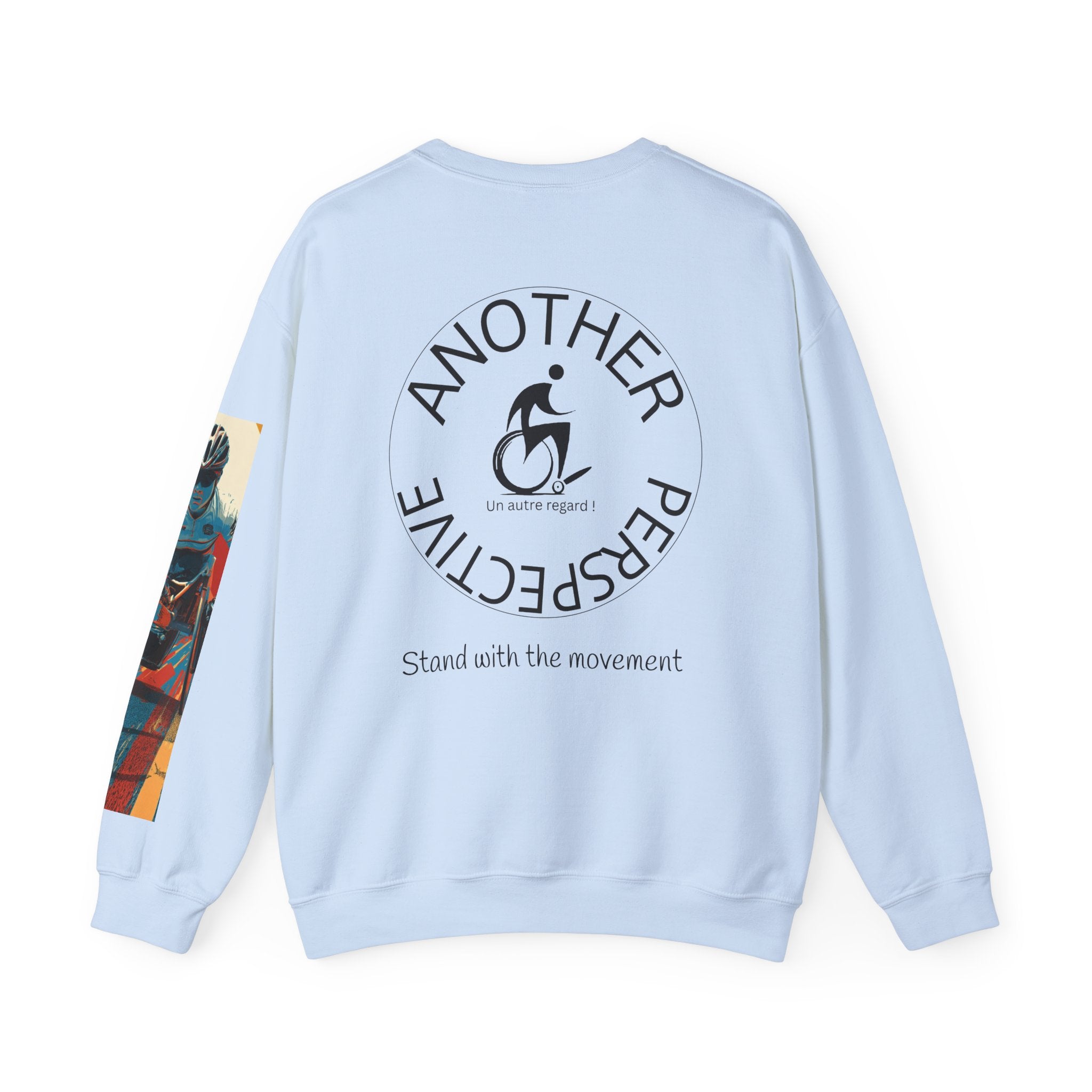 Inclusive WheelChair Course Sports Themed Sweatshirt for Empowerment, Unisex Heavy Blend Crewneck, Inspirational Gift for Activists