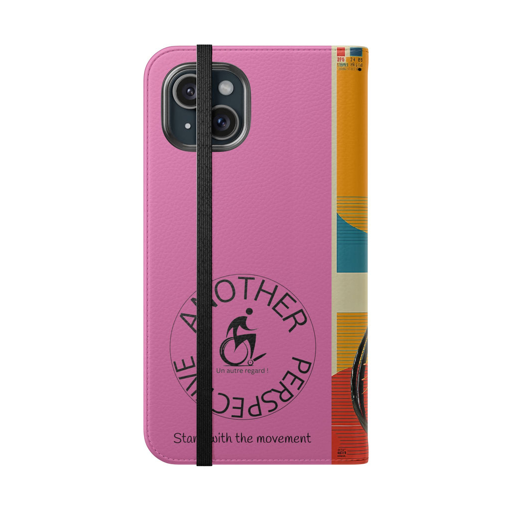 Sporty Flip Case for Wheelchair Basket Athletes, Phone Cover, Active Lifestyle Accessory, Gift for Sports Lovers, Personalized Case