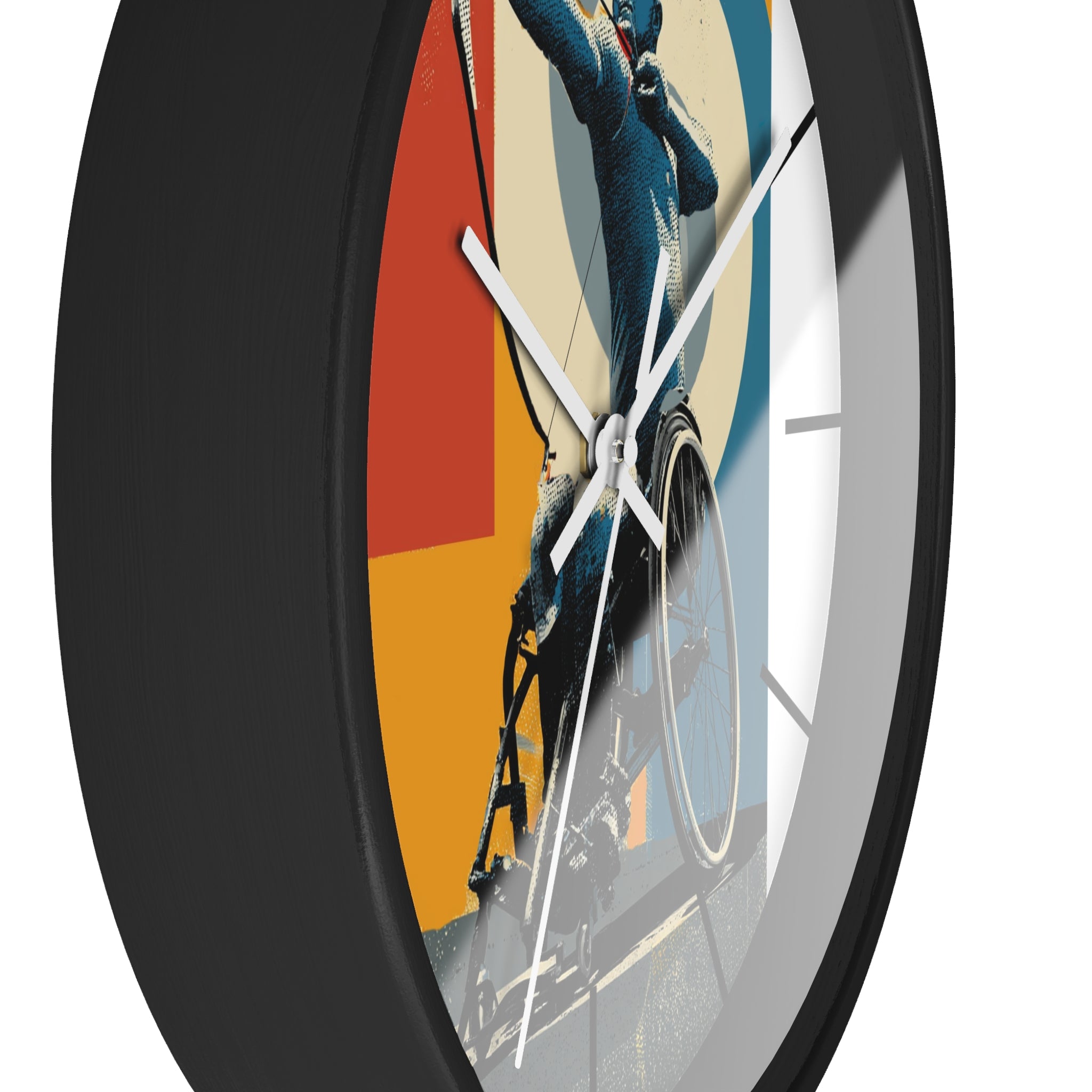 Motivational Sports Archery Wall Clock, Inspirational Decor for Athletes, Fitness Gift, Perfect for Home Gym, Competition, or Office