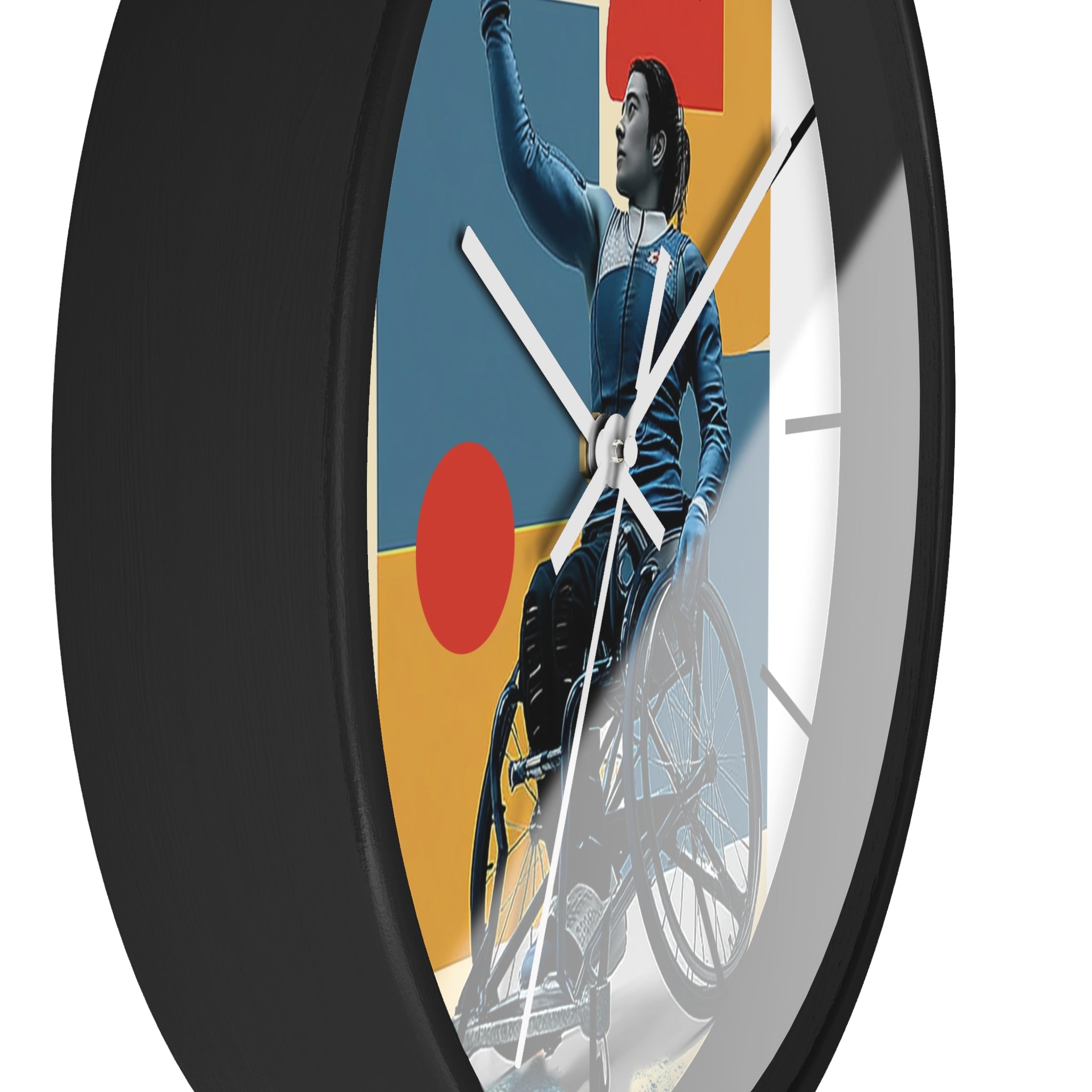 Motivational Sports Basket Wall Clock, Inspirational Decor for Athletes, Fitness Gift, Perfect for Home Gym, Competition, or Office