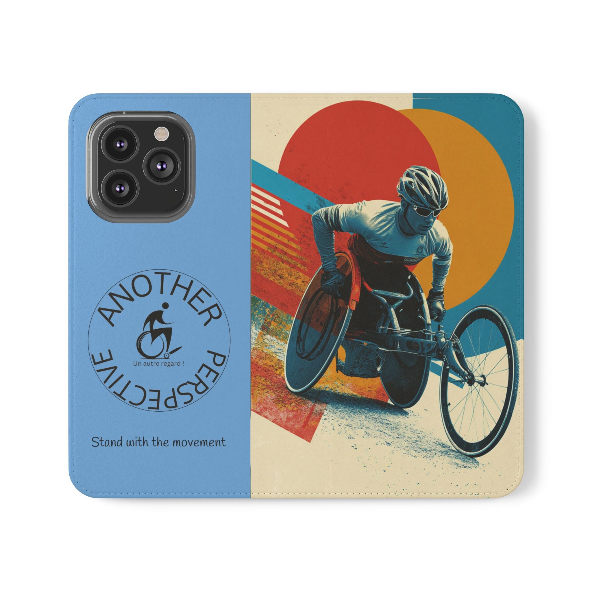 Mobility Advocate Flip Case for Phone Wheelchair, Supportive Gift for Activists, Stylish Wallet Phone Case, Perfect for Everyday Use