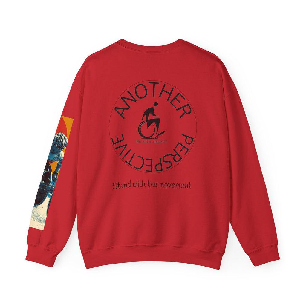 Inclusive WheelChair Course Sports Themed Sweatshirt for Empowerment, Unisex Heavy Blend Crewneck, Inspirational Gift for Activists