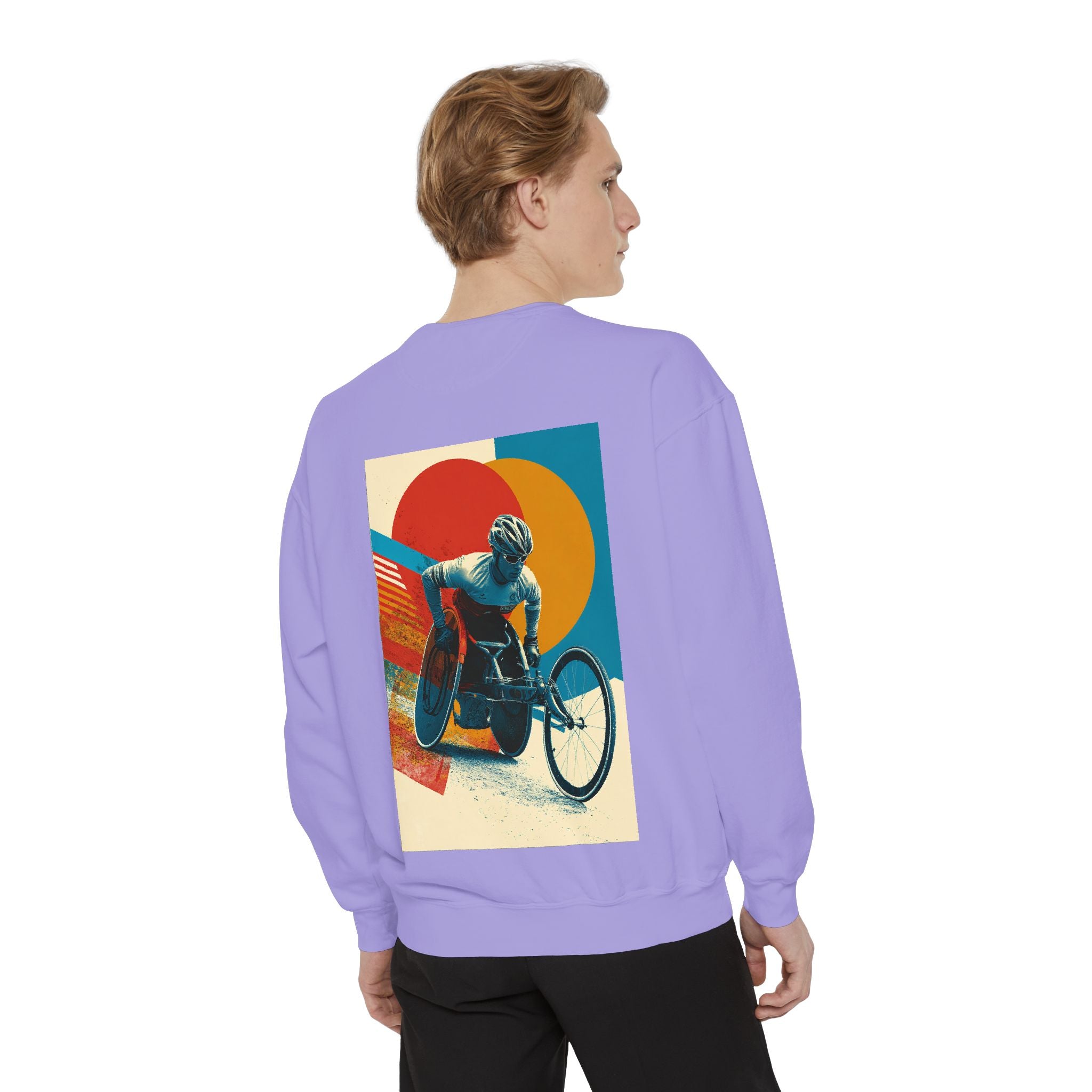 Inspirational Unisex Sweatshirt - Motivational Sports Wheelchair course Design | Perfect for Coaches, Athletes, Gifts, Casual Wear, and Events
