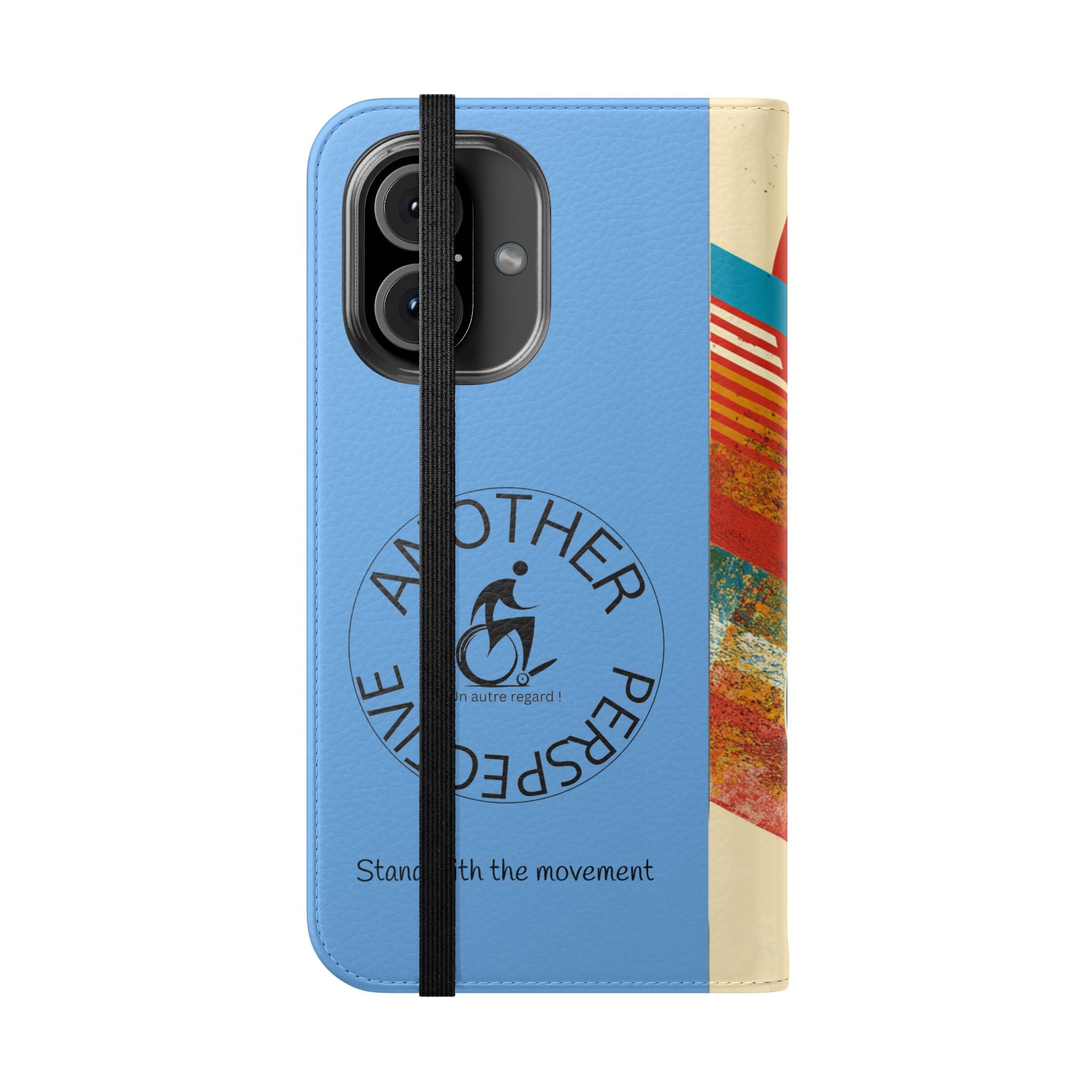 Mobility Advocate Flip Case for Phone Wheelchair, Supportive Gift for Activists, Stylish Wallet Phone Case, Perfect for Everyday Use