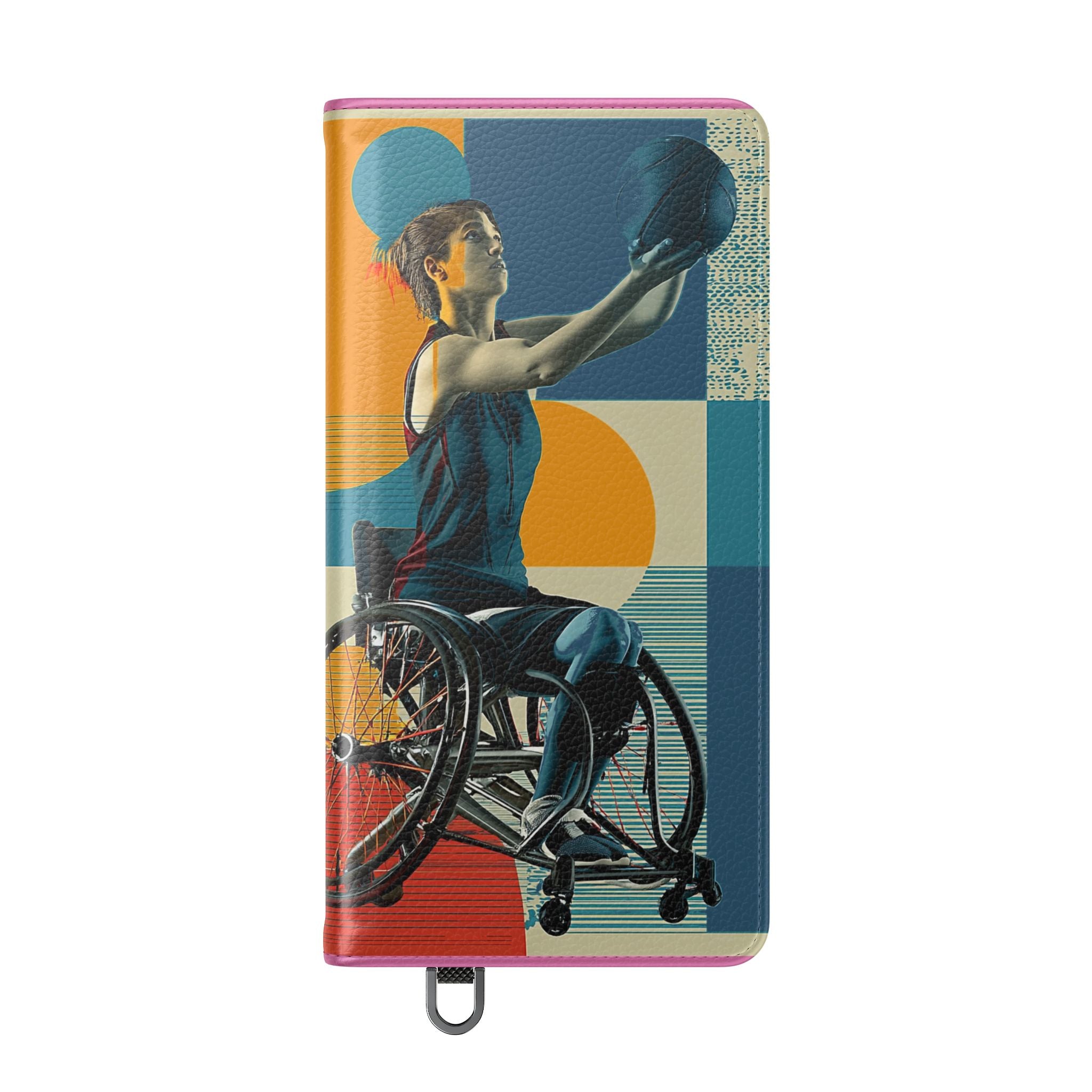 Sporty Flip Case for Wheelchair Basket Athletes, Phone Cover, Active Lifestyle Accessory, Gift for Sports Lovers, Personalized Case