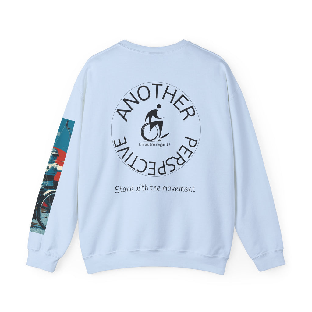 nclusive WheelChair Archery Sports Themed Sweatshirt for Empowerment, Unisex Heavy Blend Crewneck, Inspirational Gift for Activists