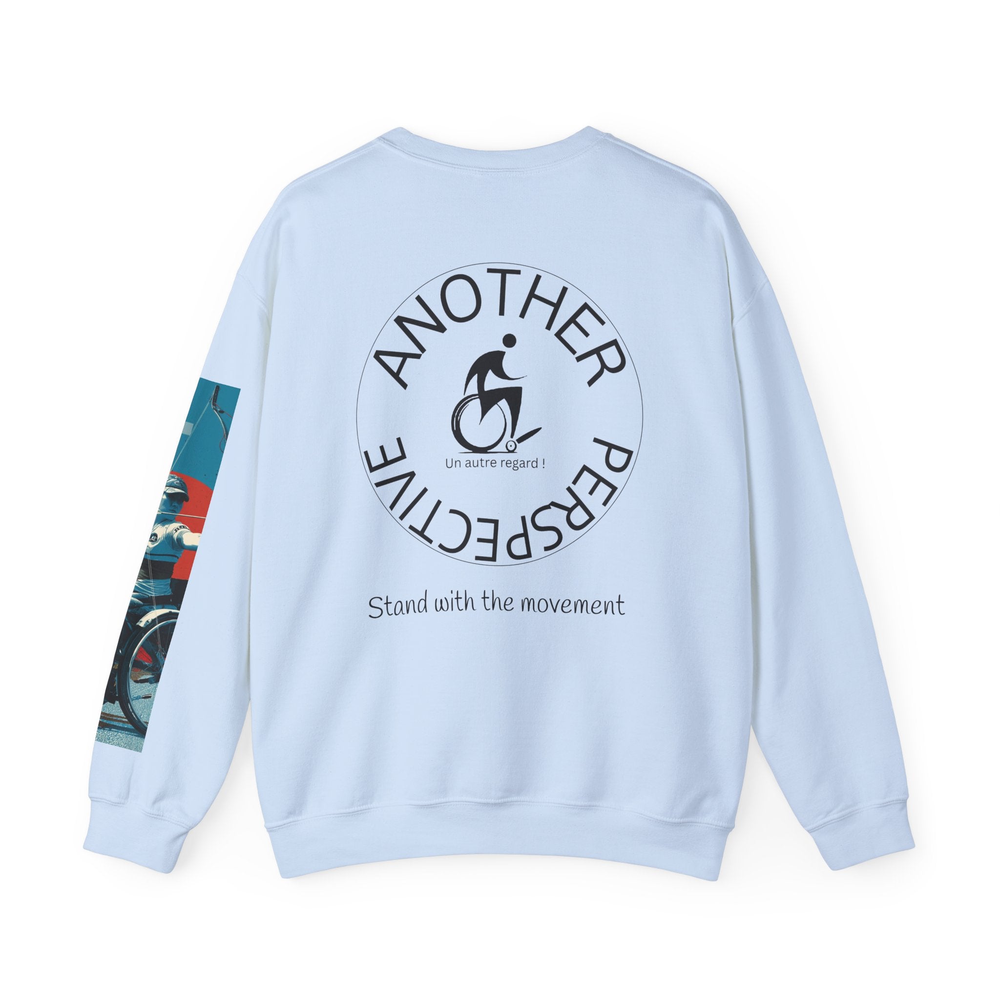nclusive WheelChair Archery Sports Themed Sweatshirt for Empowerment, Unisex Heavy Blend Crewneck, Inspirational Gift for Activists