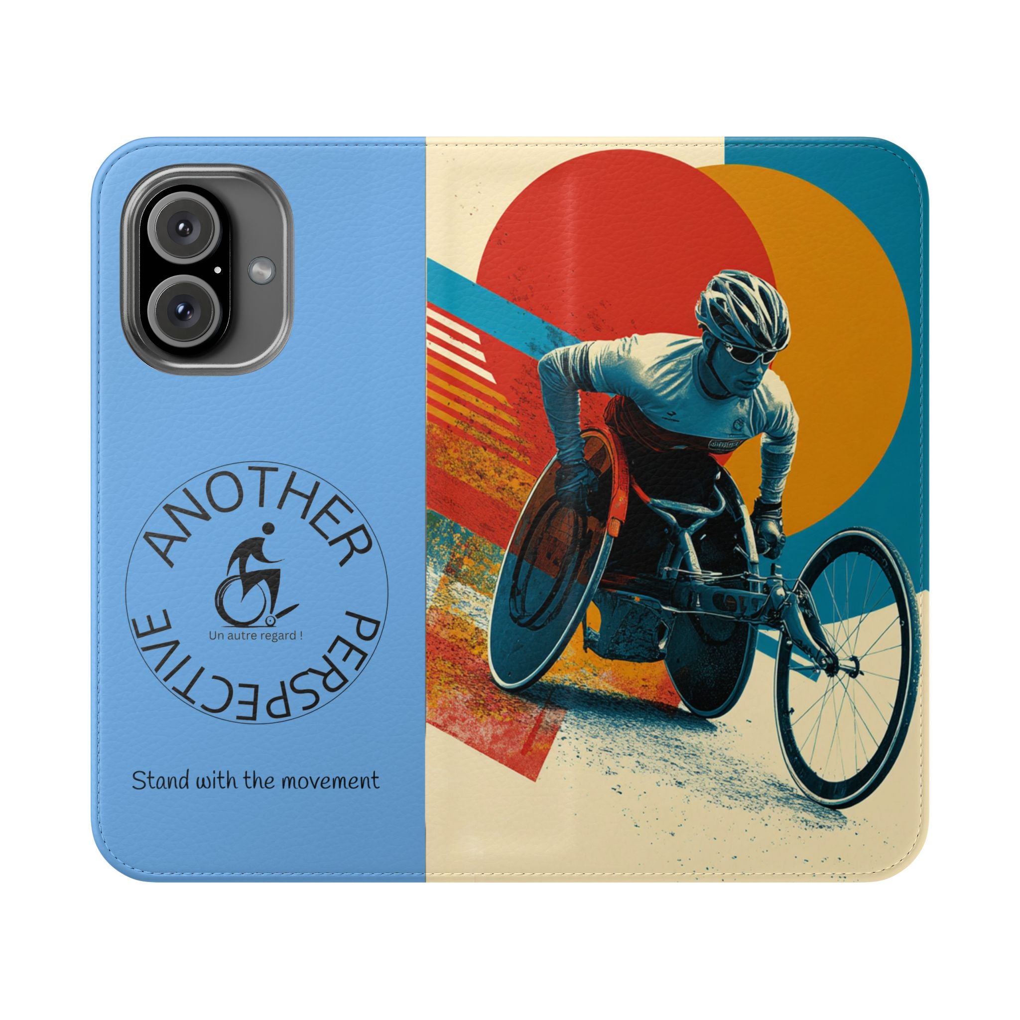 Mobility Advocate Flip Case for Phone Wheelchair, Supportive Gift for Activists, Stylish Wallet Phone Case, Perfect for Everyday Use