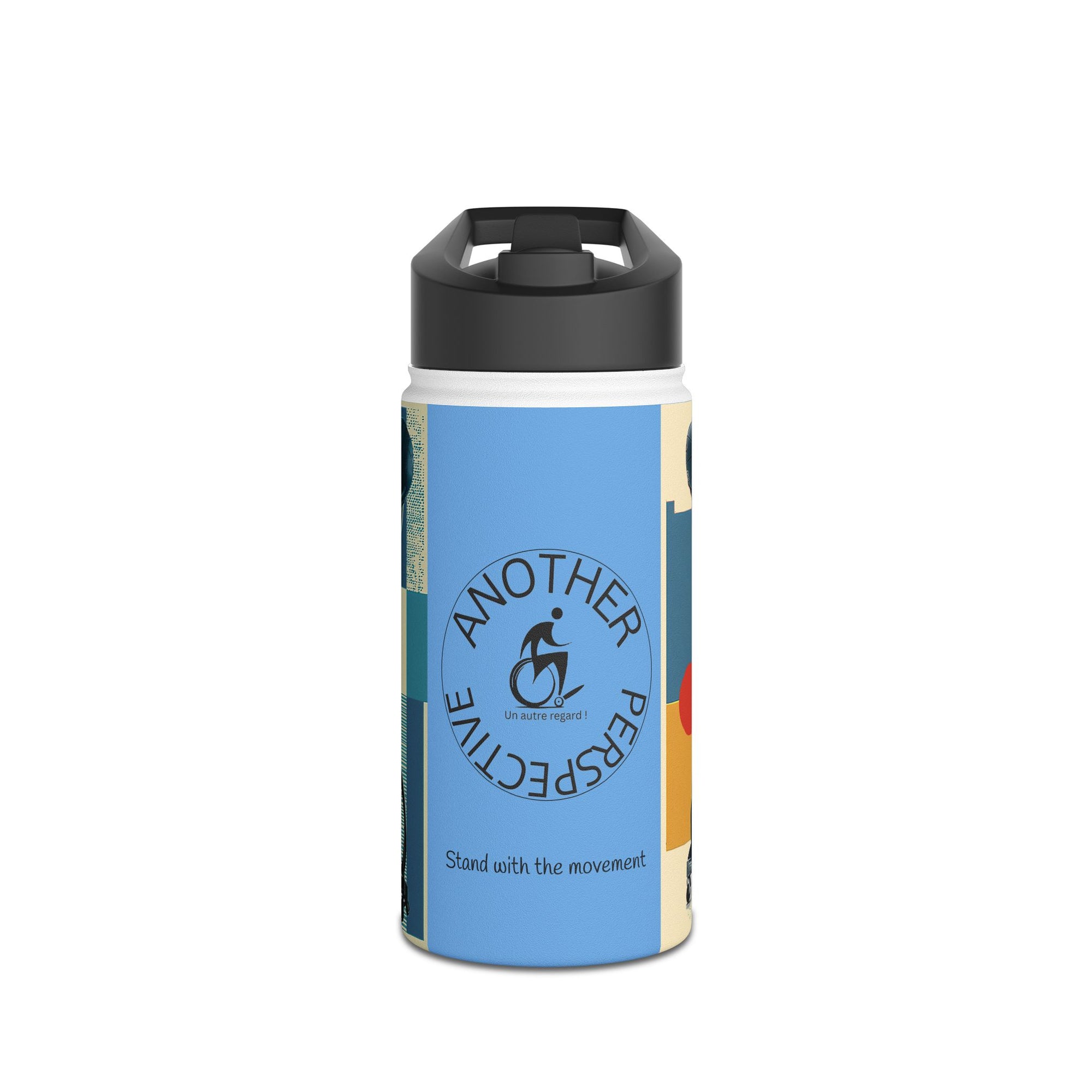 Colorful Stainless Steel Water Bottle – Para-sport Design, Eco-Friendly Hydration, Gift Idea for All Athletes, Travel Mug, Fitness Accessory