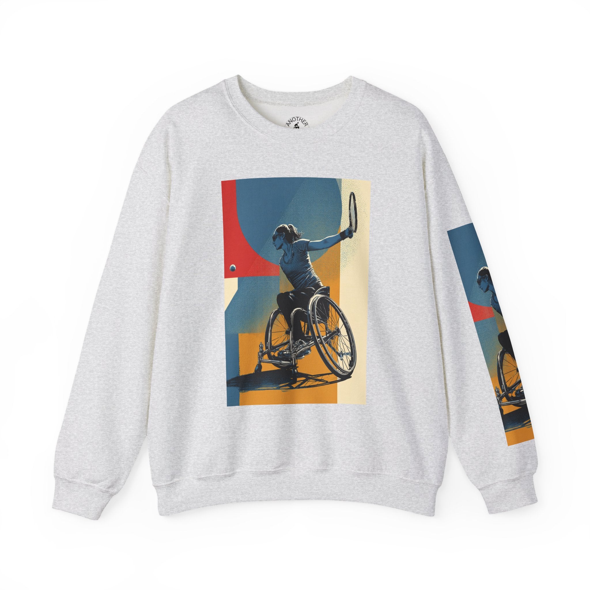 Inclusive WheelChair Course Sports Themed Sweatshirt for Empowerment, Unisex Heavy Blend Crewneck, Inspirational Gift for Activists