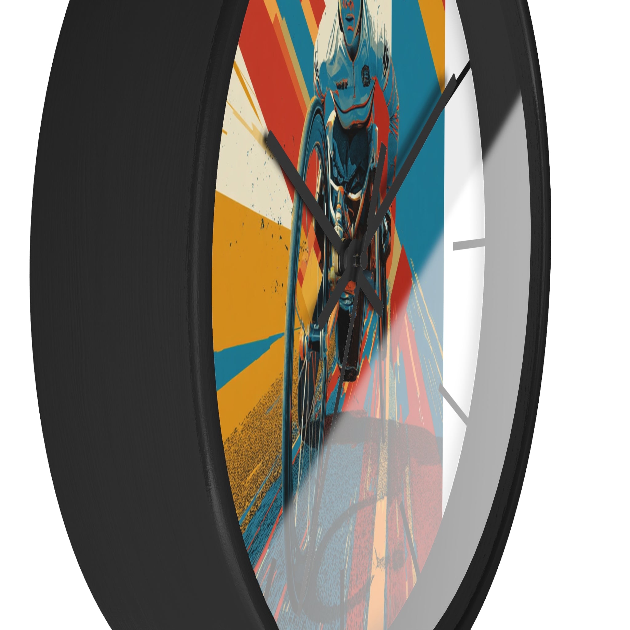 Motivational Sports Wheelchair Wall Clock, Inspirational Decor for Athletes, Fitness Gift, Perfect for Home Gym, Competition, or Office