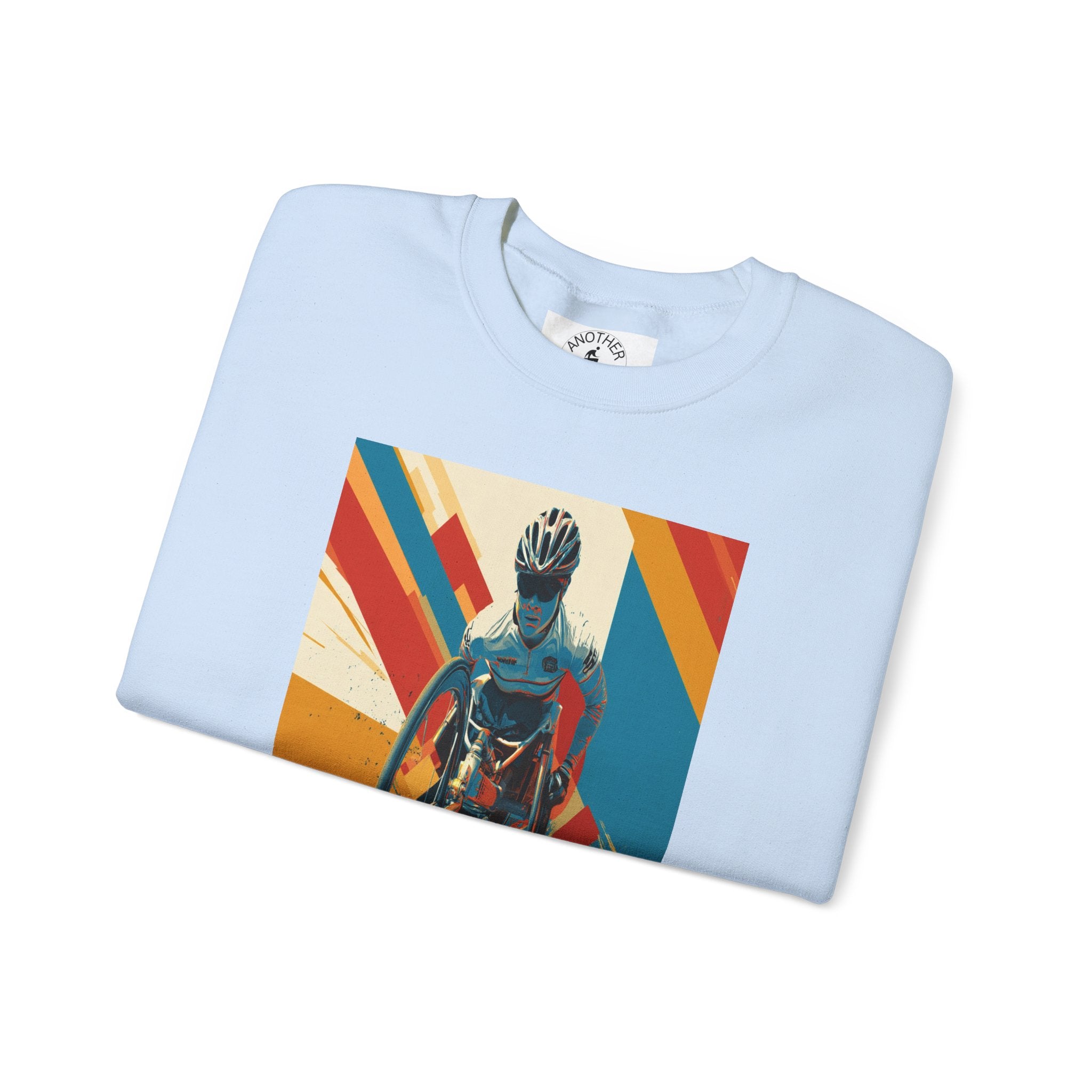 Inclusive WheelChair Course Sports Themed Sweatshirt for Empowerment, Unisex Heavy Blend Crewneck, Inspirational Gift for Activists
