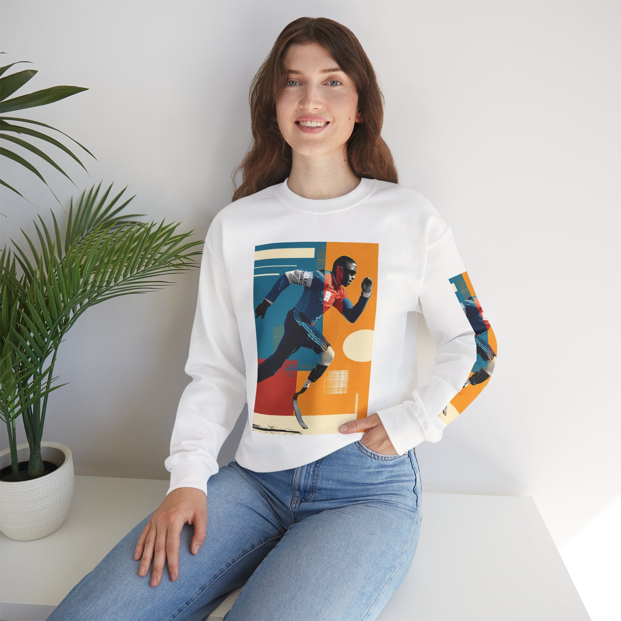 Inclusive Course Sports Themed Sweatshirt for Empowerment, Unisex Heavy Blend Crewneck, Inspirational Gift for Activists