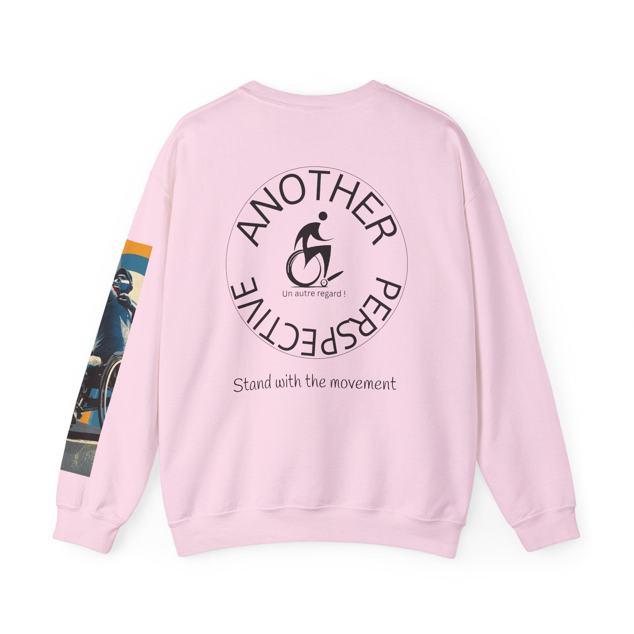 Inclusive WheelChair Archery Sports Themed Sweatshirt for Empowerment, Unisex Heavy Blend Crewneck, Inspirational Gift for Activists