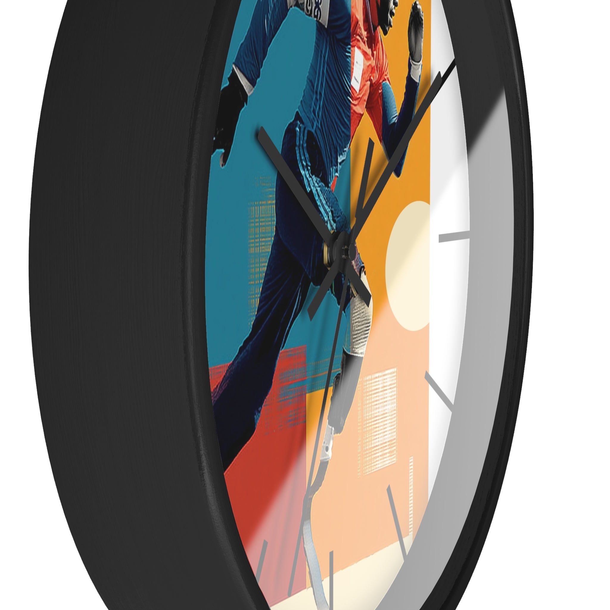 Motivational Sports Course Wall Clock, Inspirational Decor for Athletes, Fitness Gift, Perfect for Home Gym, Competition, or Office
