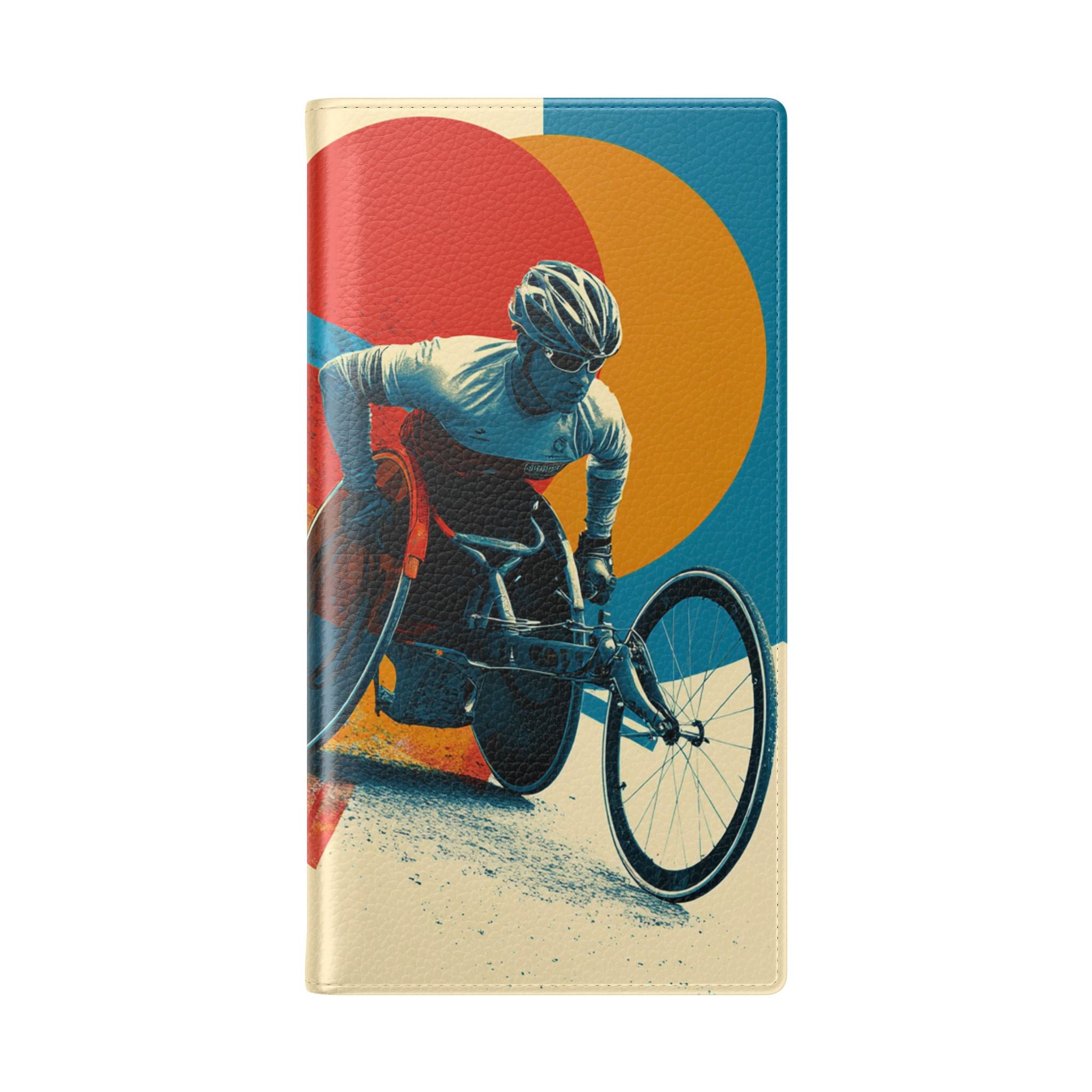 Mobility Advocate Flip Case for Phone Wheelchair, Supportive Gift for Activists, Stylish Wallet Phone Case, Perfect for Everyday Use