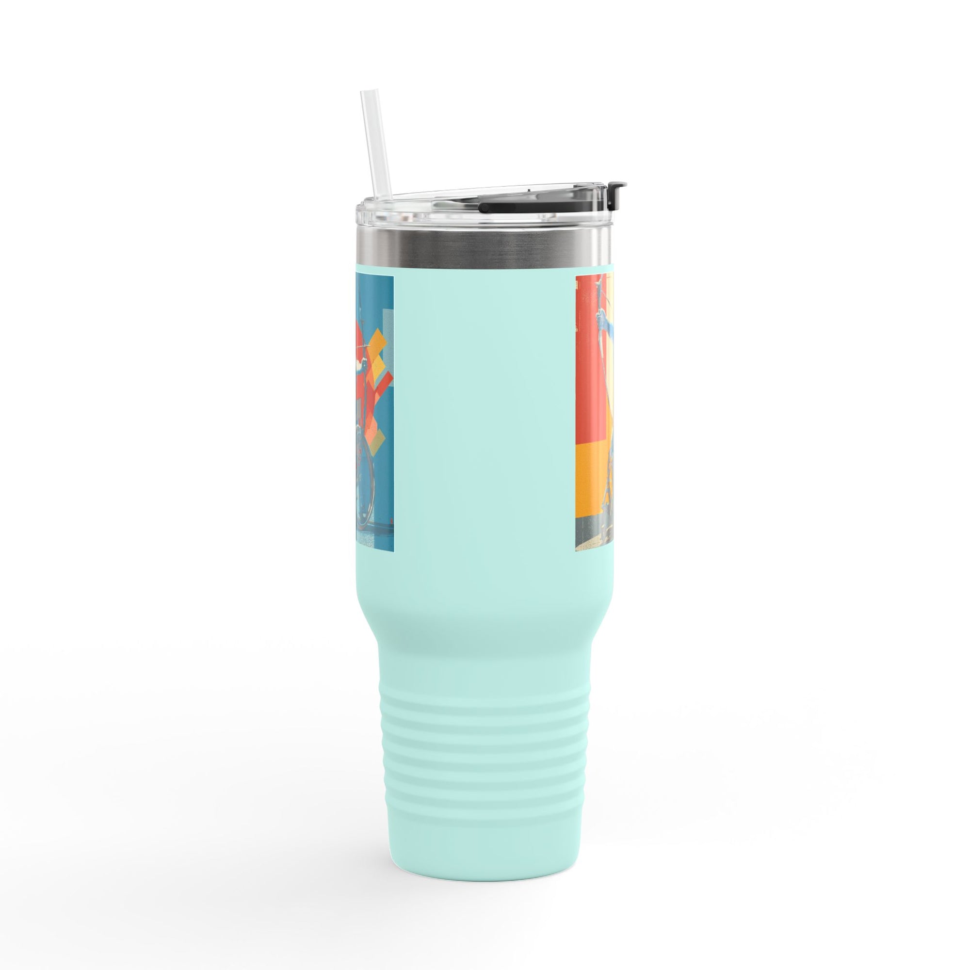 Vibrant Insulated Travel Mug for On-the-Go Coffee Lovers, Motivational Mug, Daily Hydration, Sports Enthusiast Gift