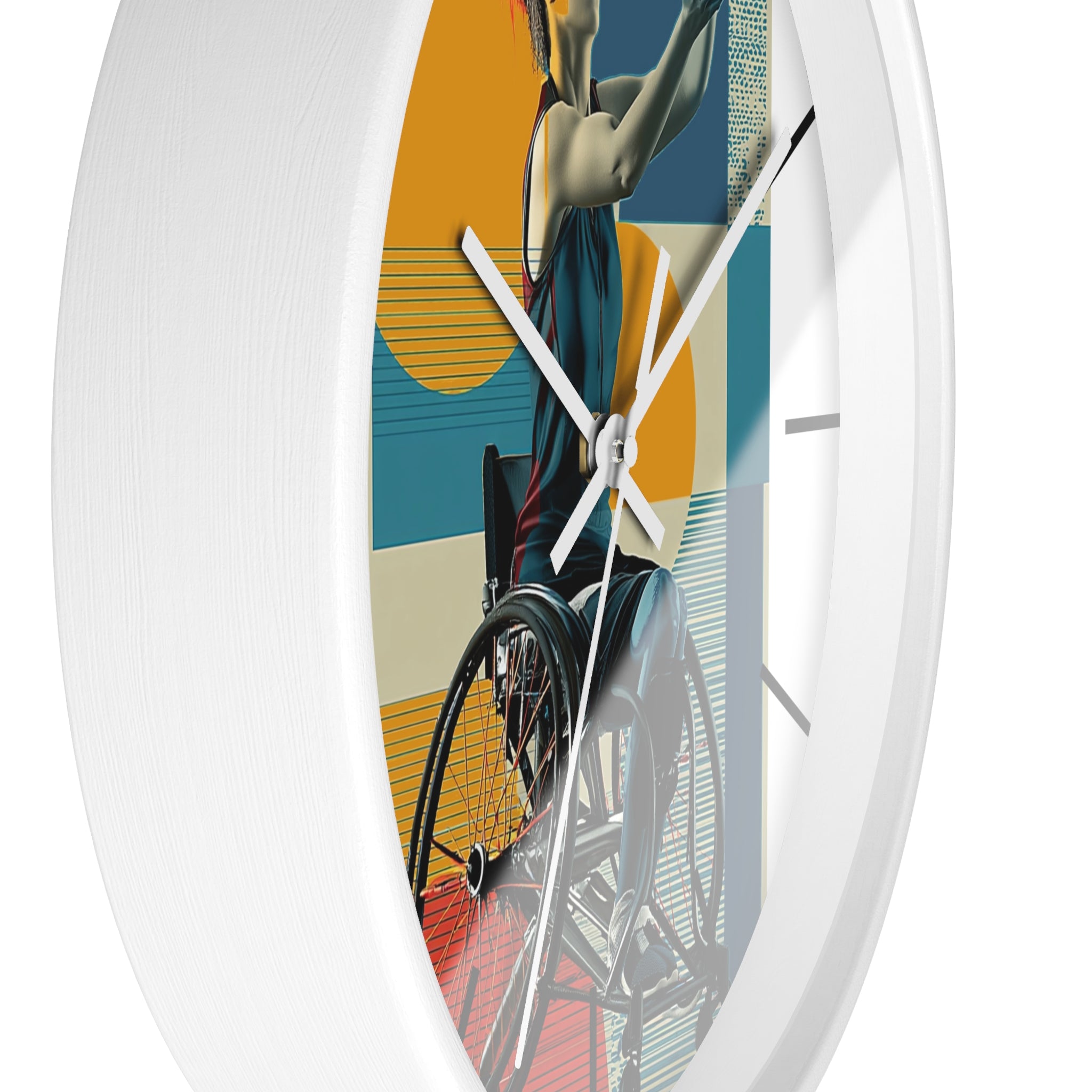 Motivational Sports Basket Wall Clock, Inspirational Decor for Athletes, Fitness Gift, Perfect for Home Gym, Competition, or Office