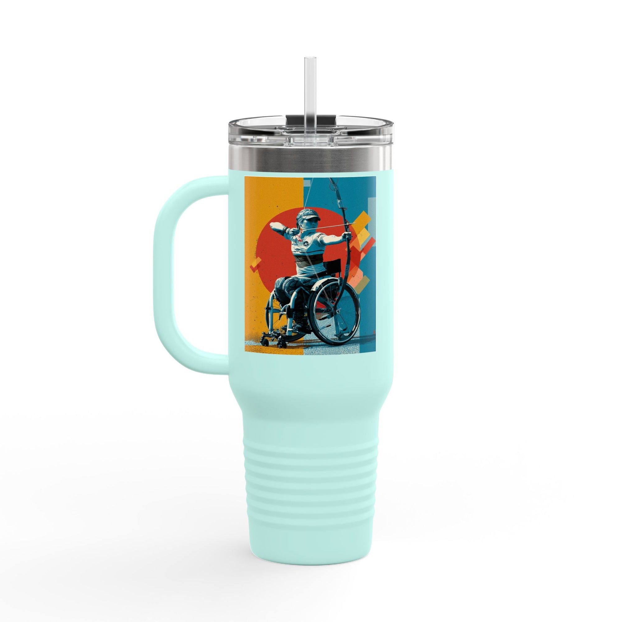 Vibrant Insulated Travel Mug for On-the-Go Coffee Lovers, Motivational Mug, Daily Hydration, Sports Enthusiast Gift