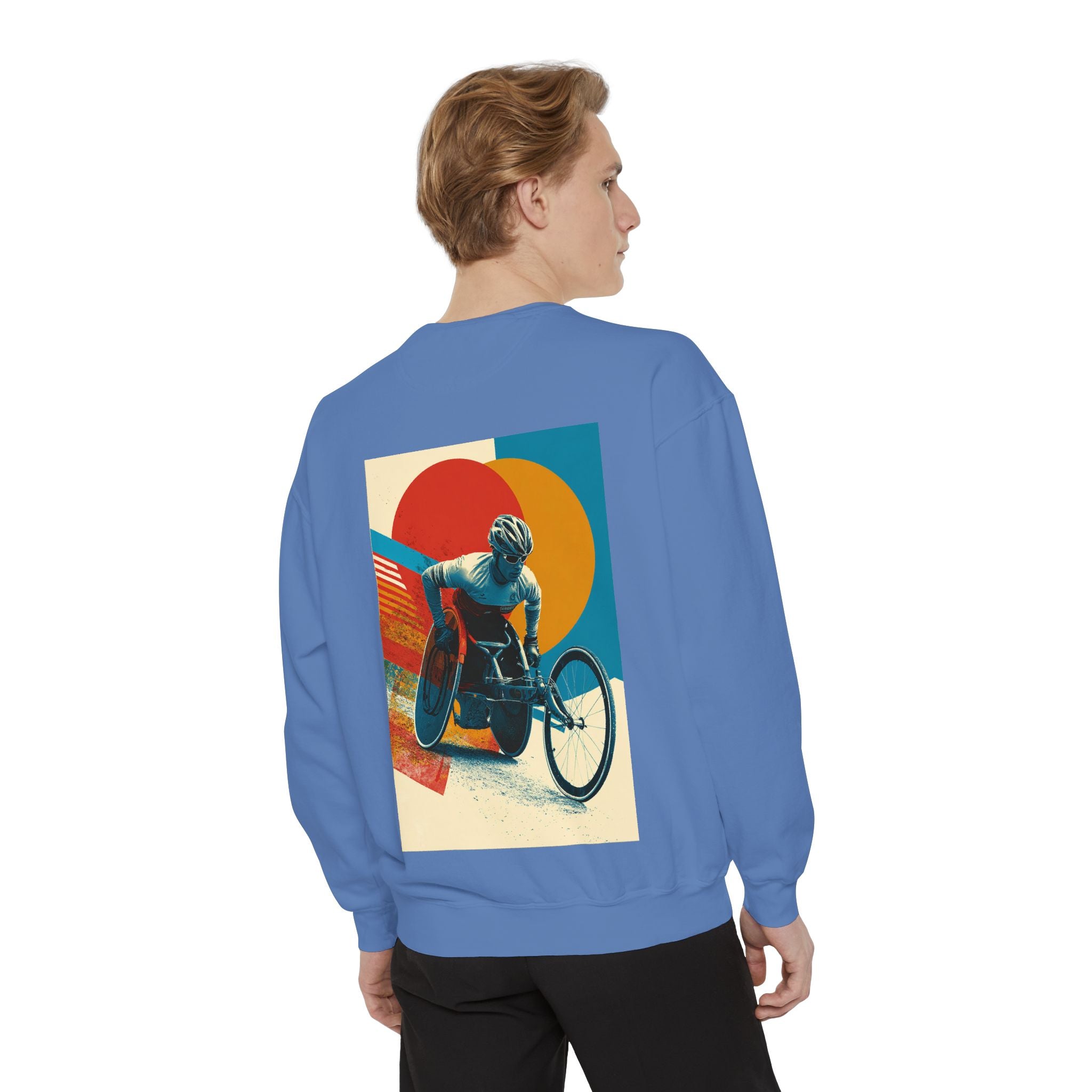 Inspirational Unisex Sweatshirt - Motivational Sports Wheelchair course Design | Perfect for Coaches, Athletes, Gifts, Casual Wear, and Events