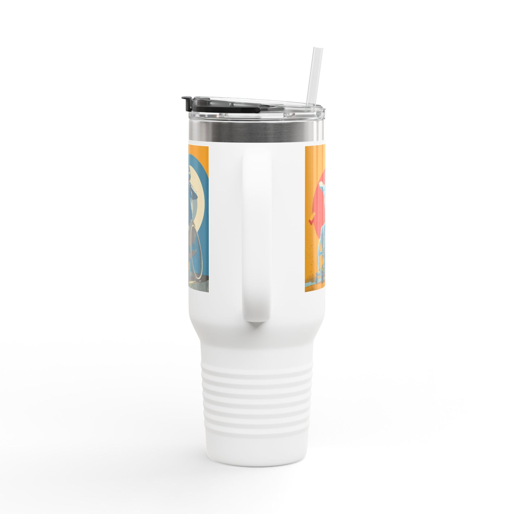 Vibrant Insulated Travel Mug for On-the-Go Coffee Lovers, Motivational Mug, Daily Hydration, Sports Enthusiast Gift