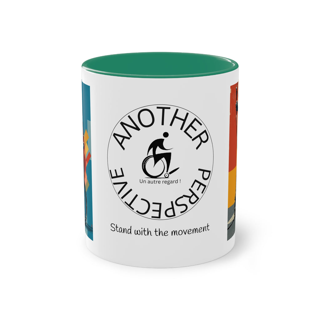 Dynamic Two-Tone Coffee Mug Archery,  Ideal Gift for Athletes, Motivational Morning Caffeine Boost, Sports Lover Cup