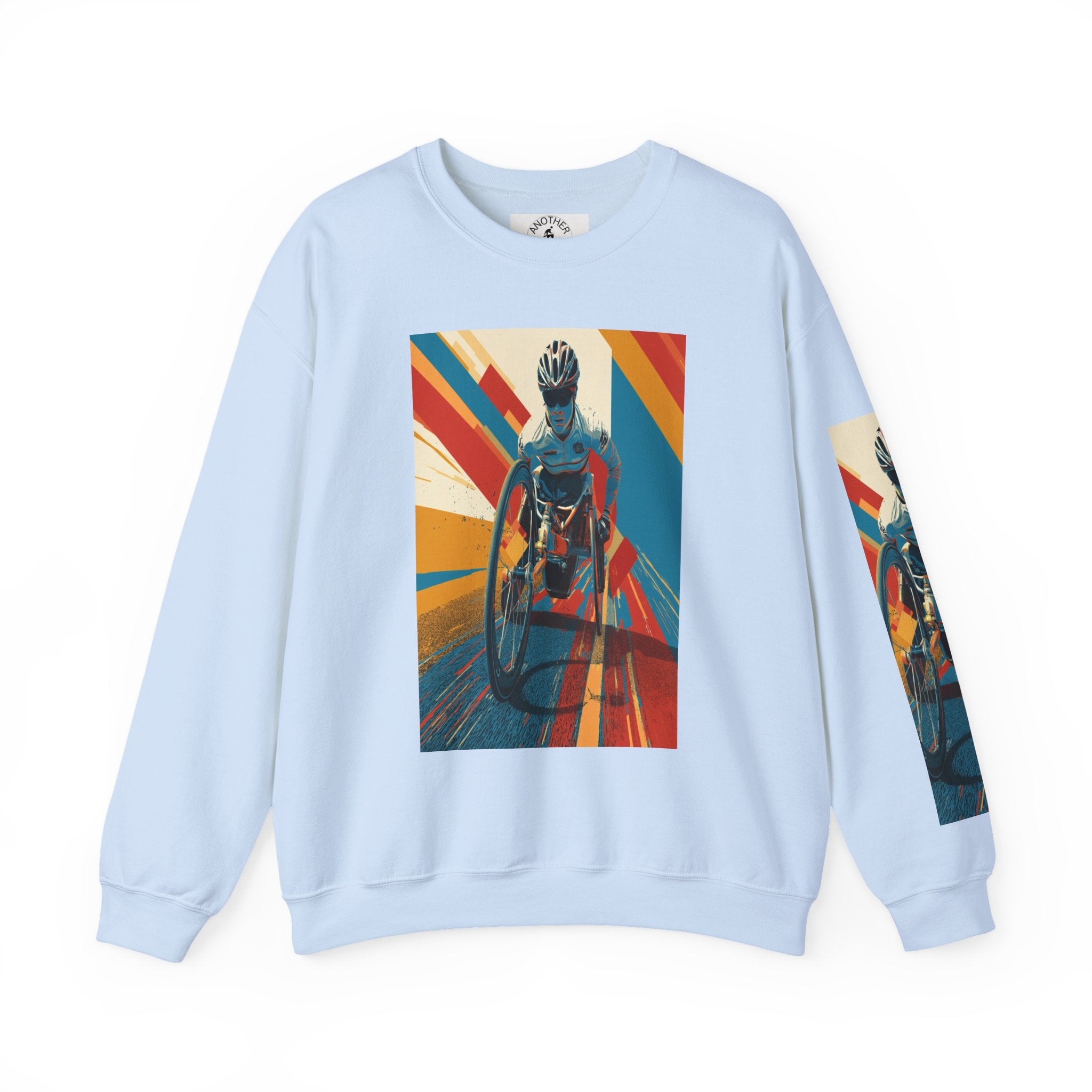 Inclusive WheelChair Course Sports Themed Sweatshirt for Empowerment, Unisex Heavy Blend Crewneck, Inspirational Gift for Activists
