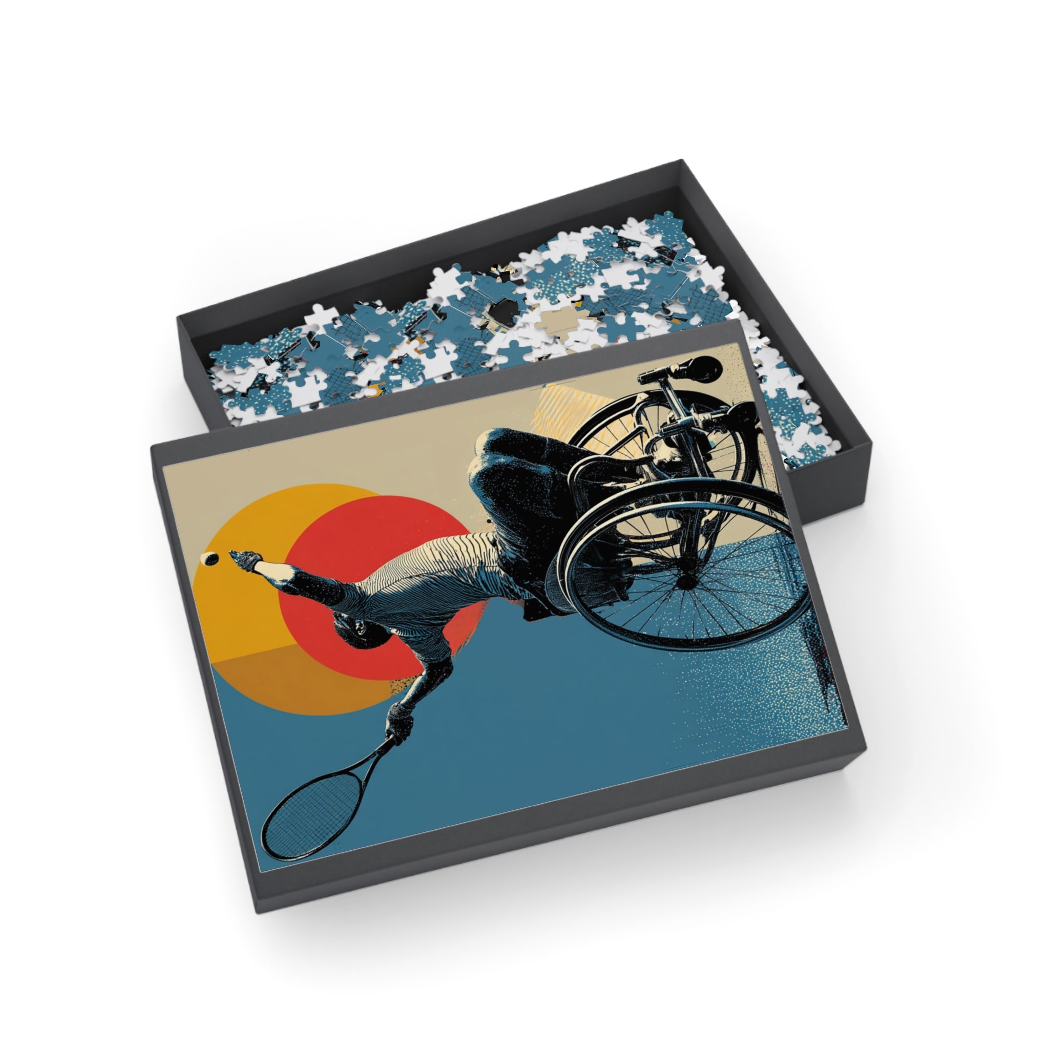 Interactive Tennis Enthusiast Puzzle,  500-1000-Piece Jigsaw, Perfect for Gifts, Family Time, Home Decor, Cycling Theme