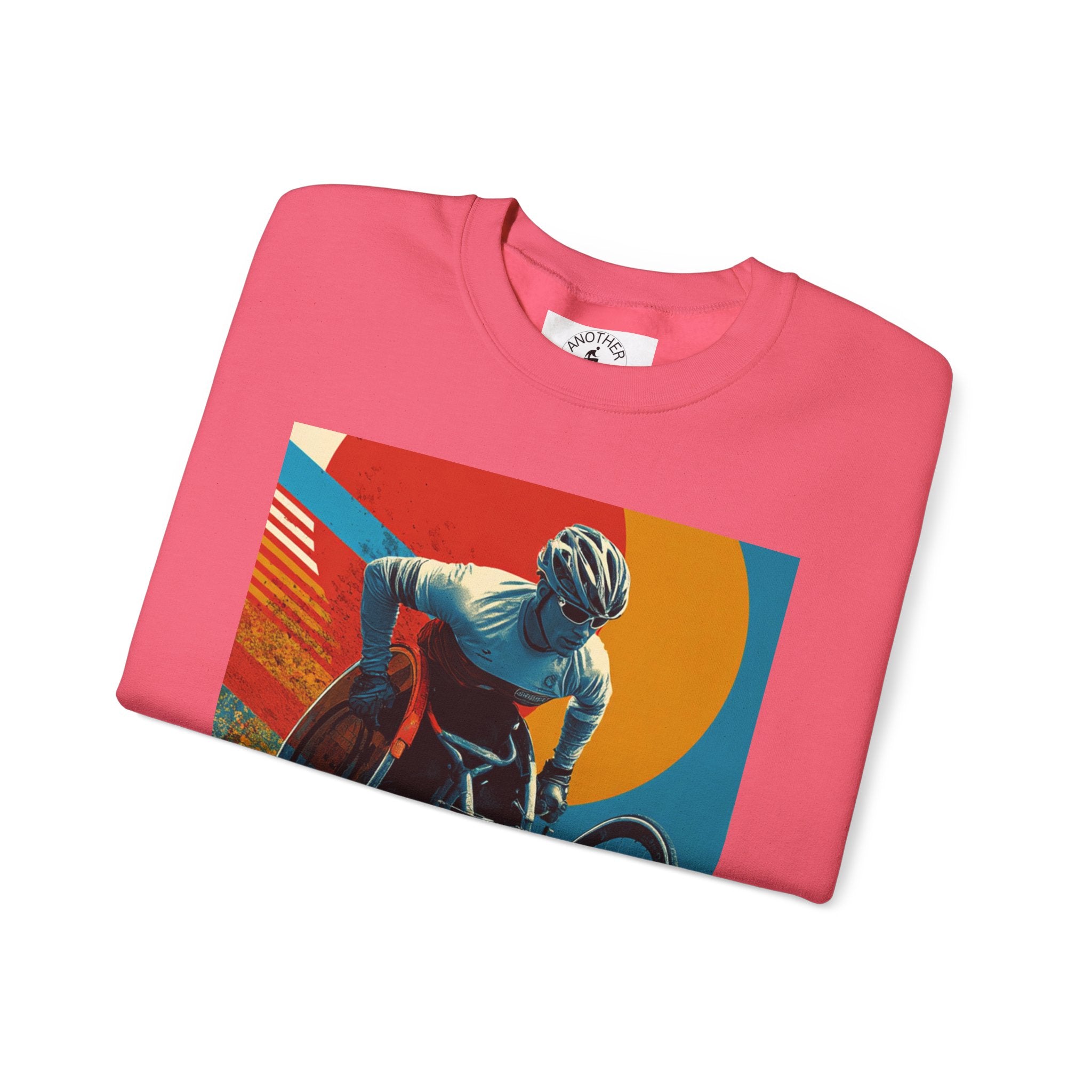 Inclusive WheelChair Course Sports Themed Sweatshirt for Empowerment, Unisex Heavy Blend Crewneck, Inspirational Gift for Activists