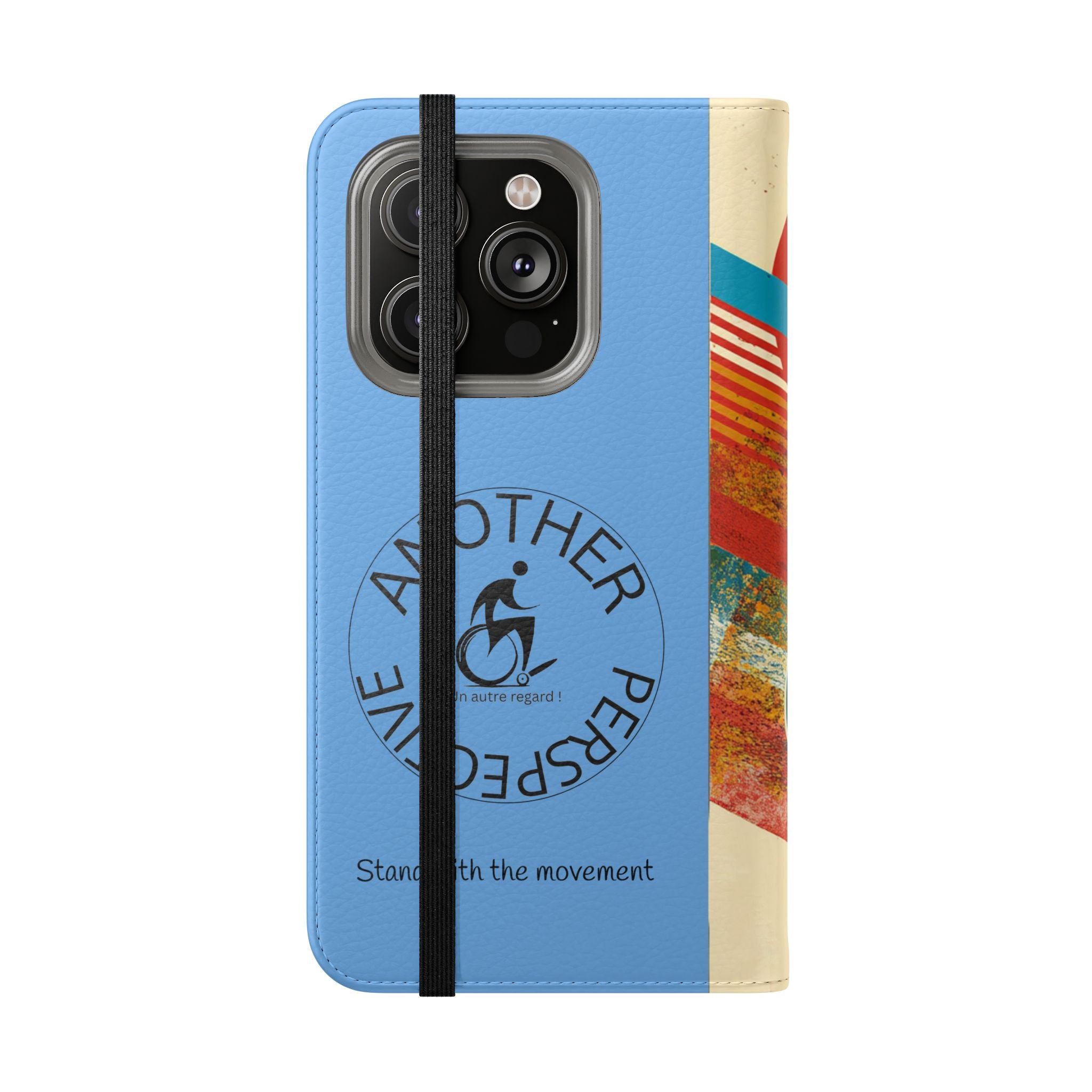 Mobility Advocate Flip Case for Phone Wheelchair, Supportive Gift for Activists, Stylish Wallet Phone Case, Perfect for Everyday Use