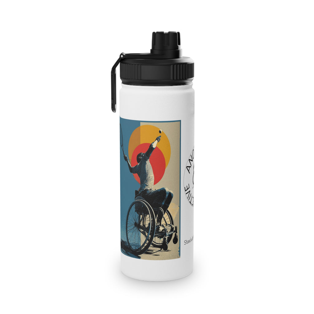 Vibrant Tennis Water Bottle, Stainless Steel Sports Bottle, Eco-Friendly Hydration, Outdoor Adventure Gear, Unique Gift for Cyclists