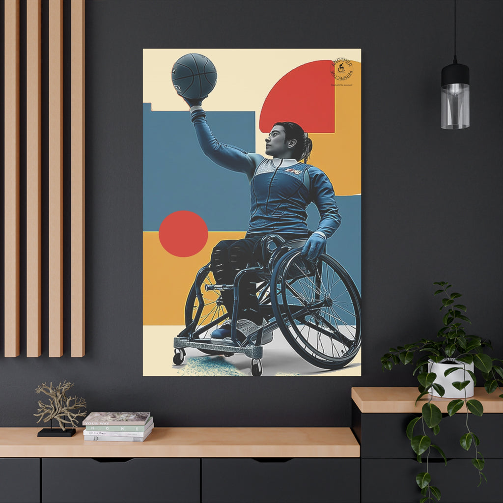 Empowering Wheelchair Basket Canvas Art, Inspirational Wall Decor, Motivational Home Decor, Unique Gift for Sports Enthusiasts, [...]