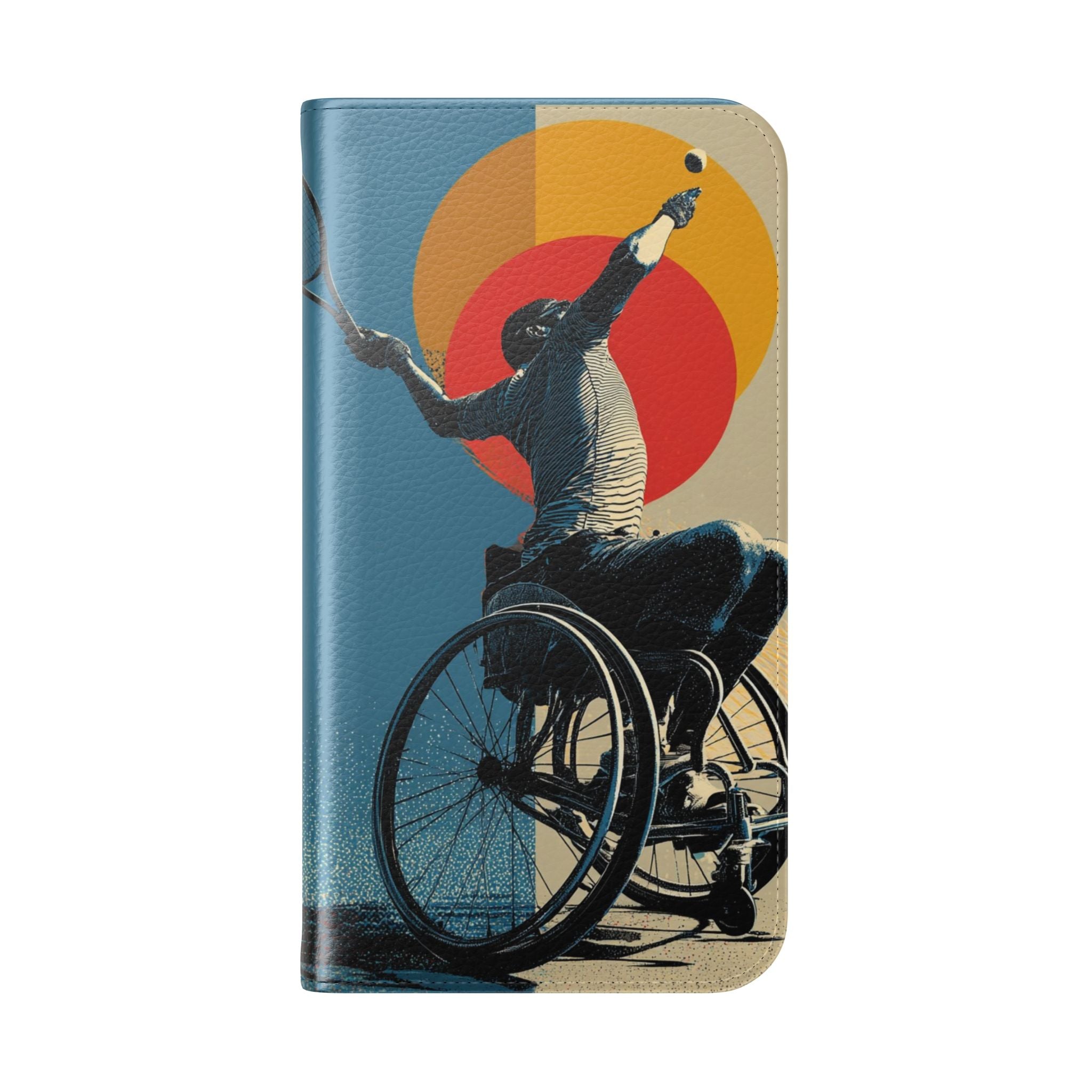 Sporty Flip Case for Athletes Tennis, Phone Wallet Cover, Stylish Mobile Case, Perfect Gift for Sports Fans, Functional Design