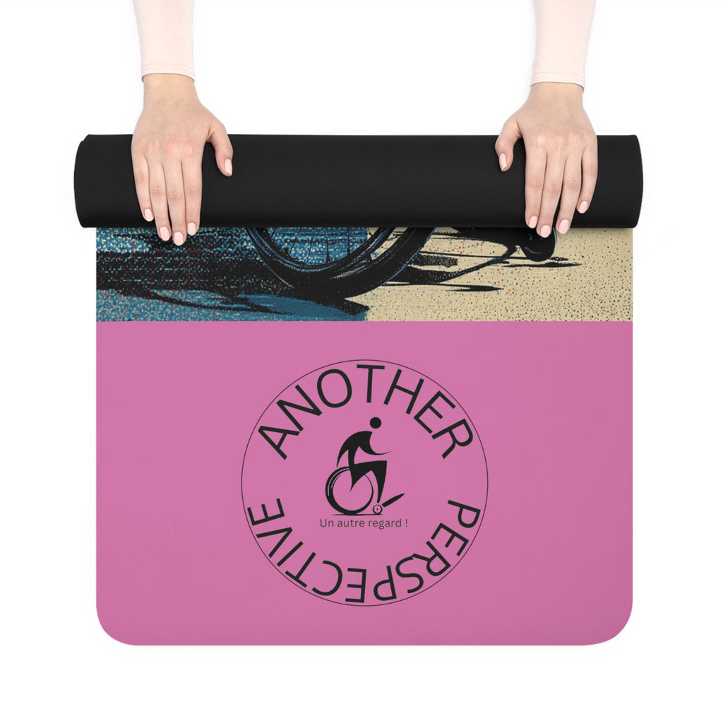 Rubber Yoga Mat with Inspirational Design - Ideal for Fitness Lovers, Home Workouts, Yoga Classes, Mindfulness, Gift for Yogis