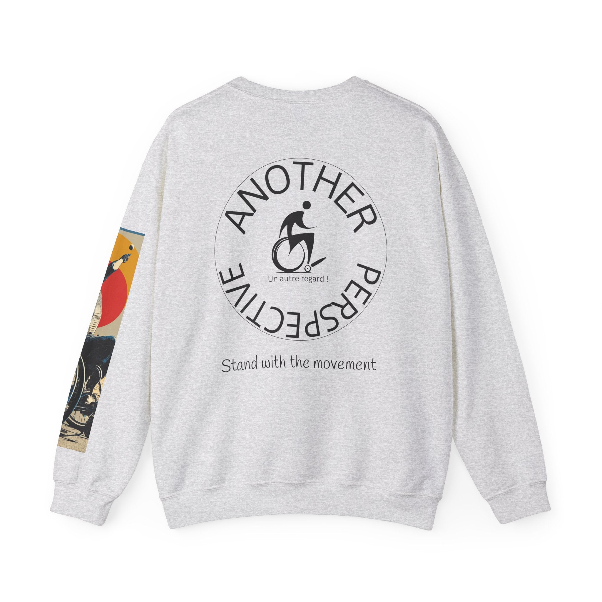 Inclusive WheelChair Tennis Sports Themed Sweatshirt for Empowerment, Unisex Heavy Blend Crewneck, Inspirational Gift for Activists